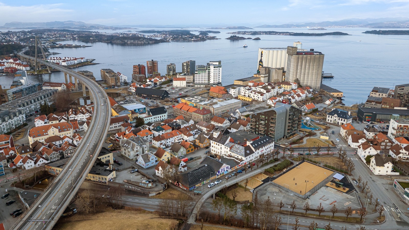 Område sett fra luften. Galleribilde