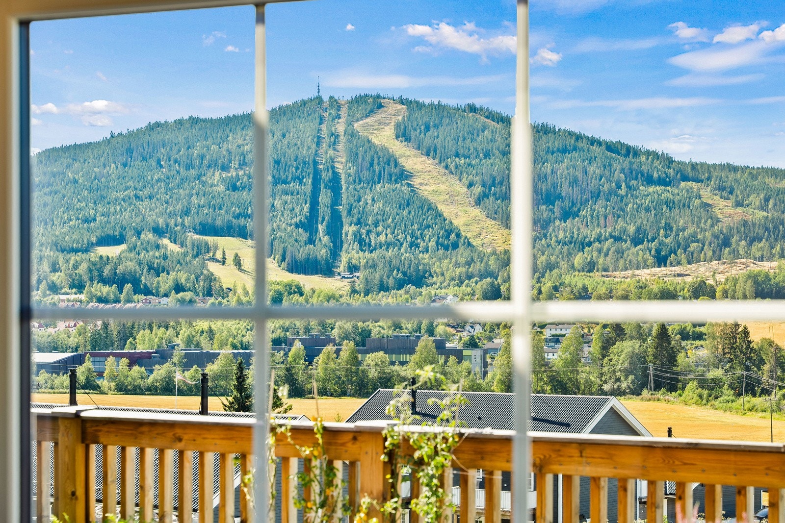 Utsikt fra kjøkkenvinduet mot Varingskollen. Galleribilde