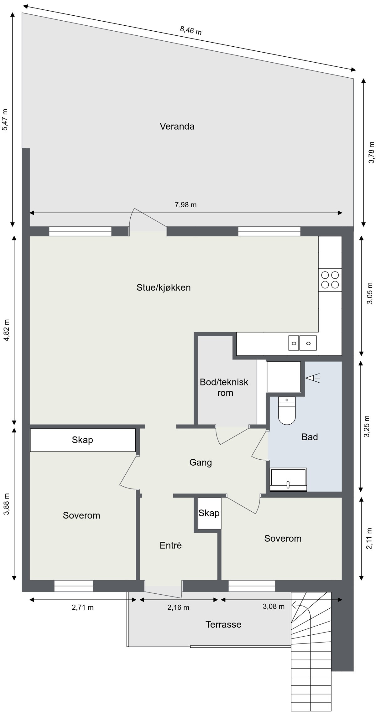 Planskisse Nedre Hellerudhaugen 146 - 2D - 1. Galleribilde