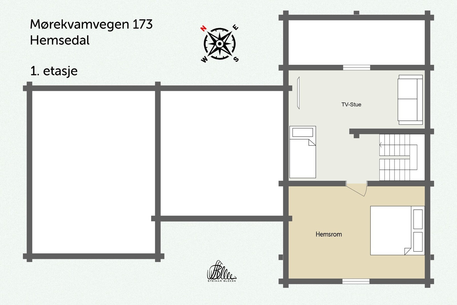 Plantegning Hems Galleribilde