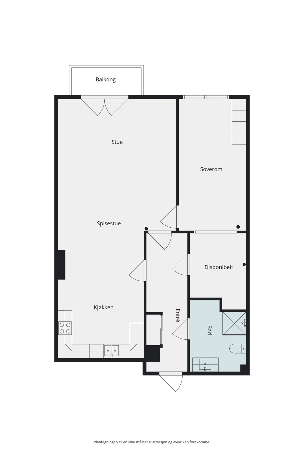 Plantegning for leiligheten. Galleribilde