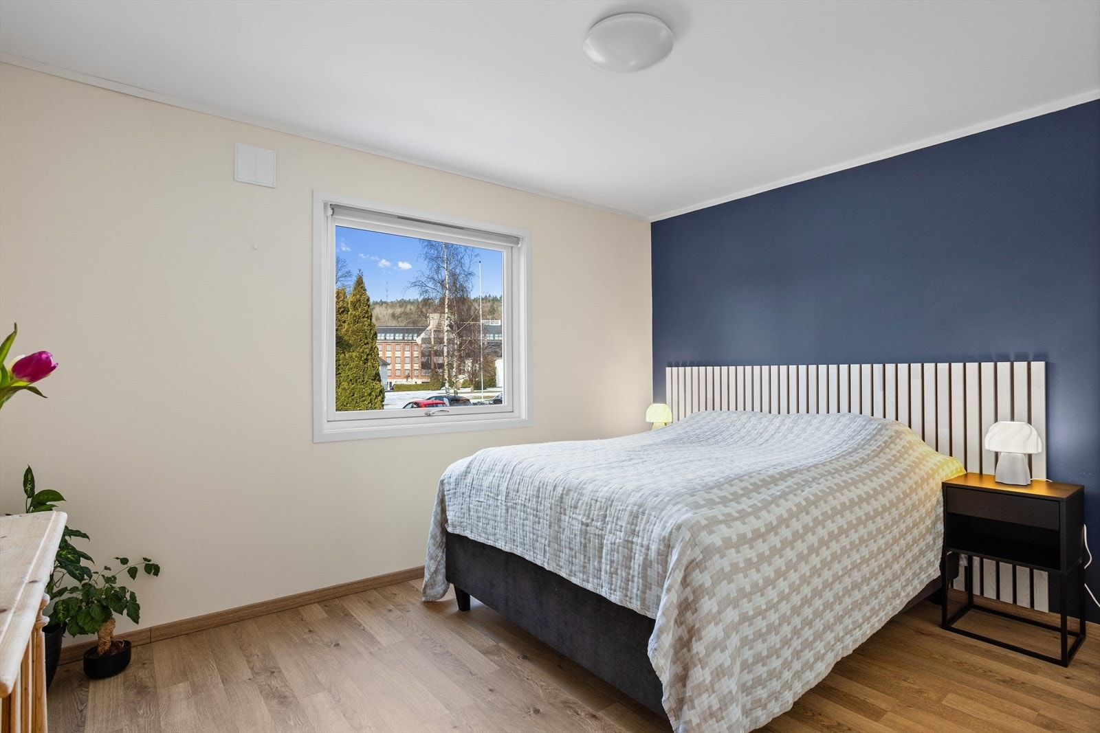 Soverommet ligger innerst i leiligheten, med vindu ut mot nord. Galleribilde