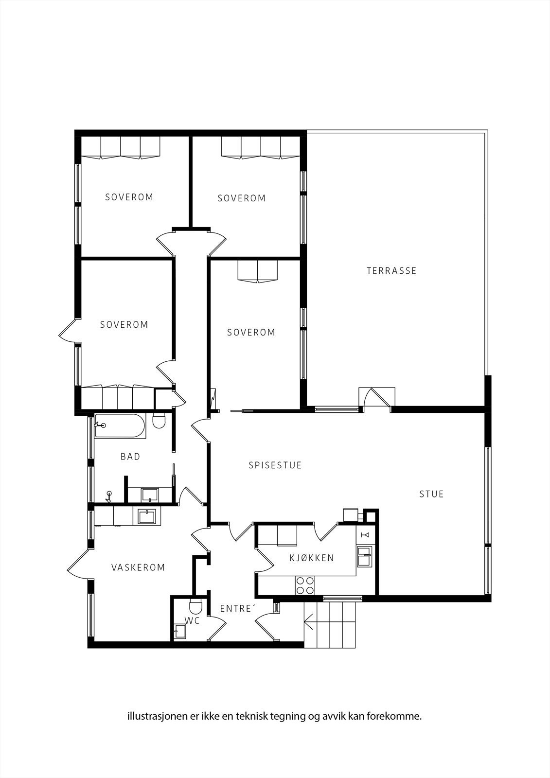 Fototegning Skipreidveien 31 Galleribilde