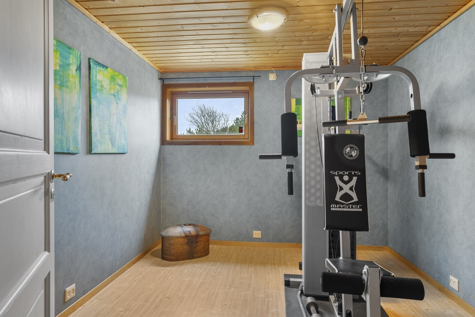 Soverom nr. 2 i underetasjen benyttes i dag som trimrom Galleribilde