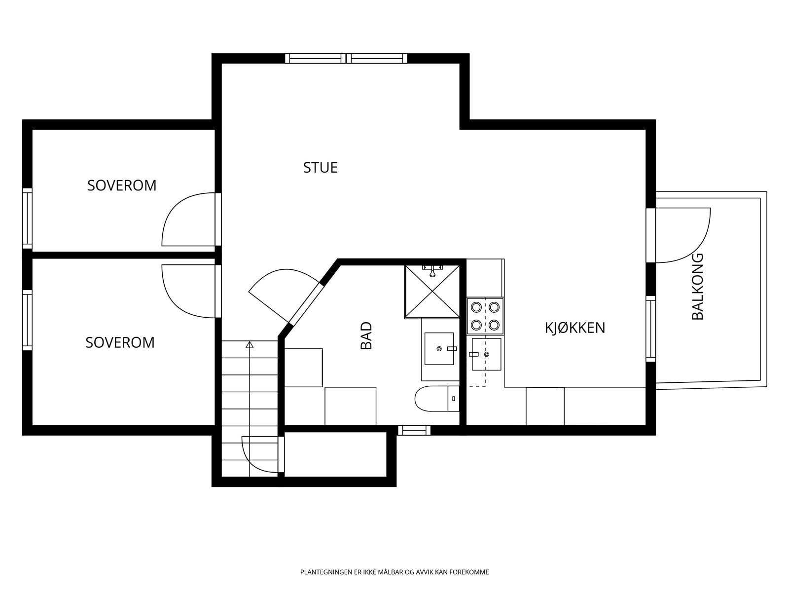 Plantegning loftetasje Galleribilde