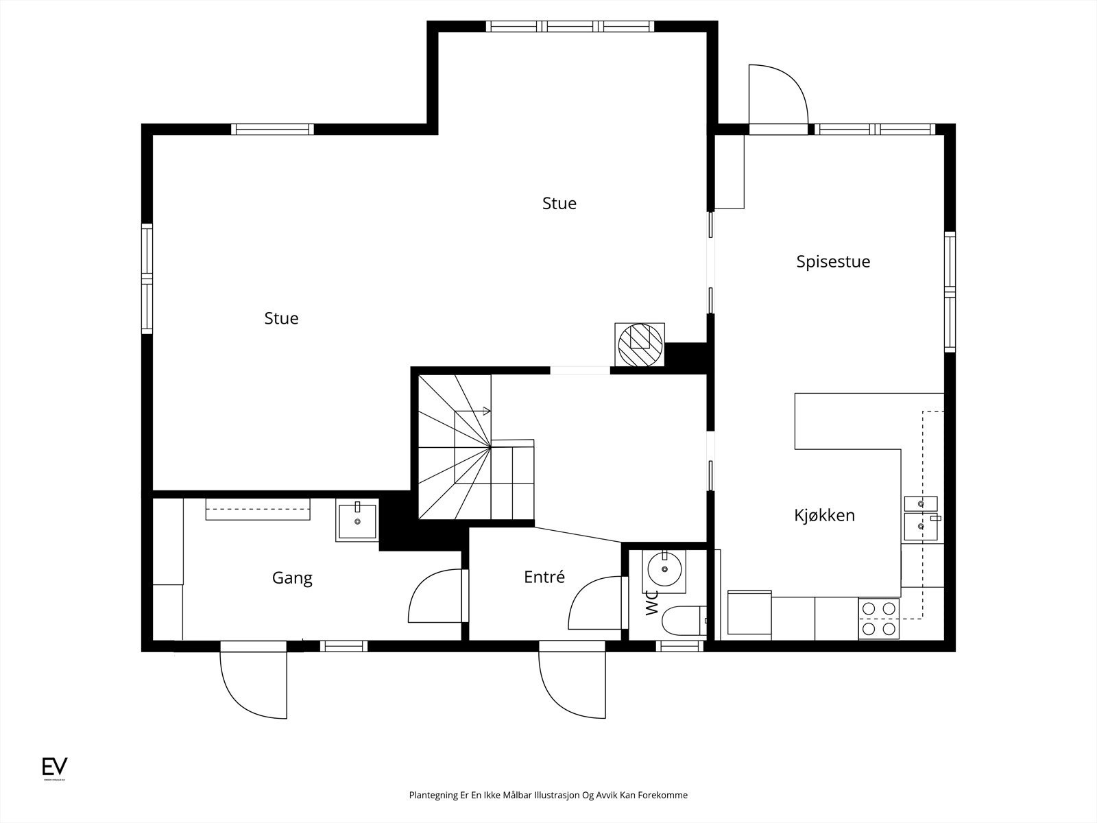 Plantegning hovedetasje Galleribilde