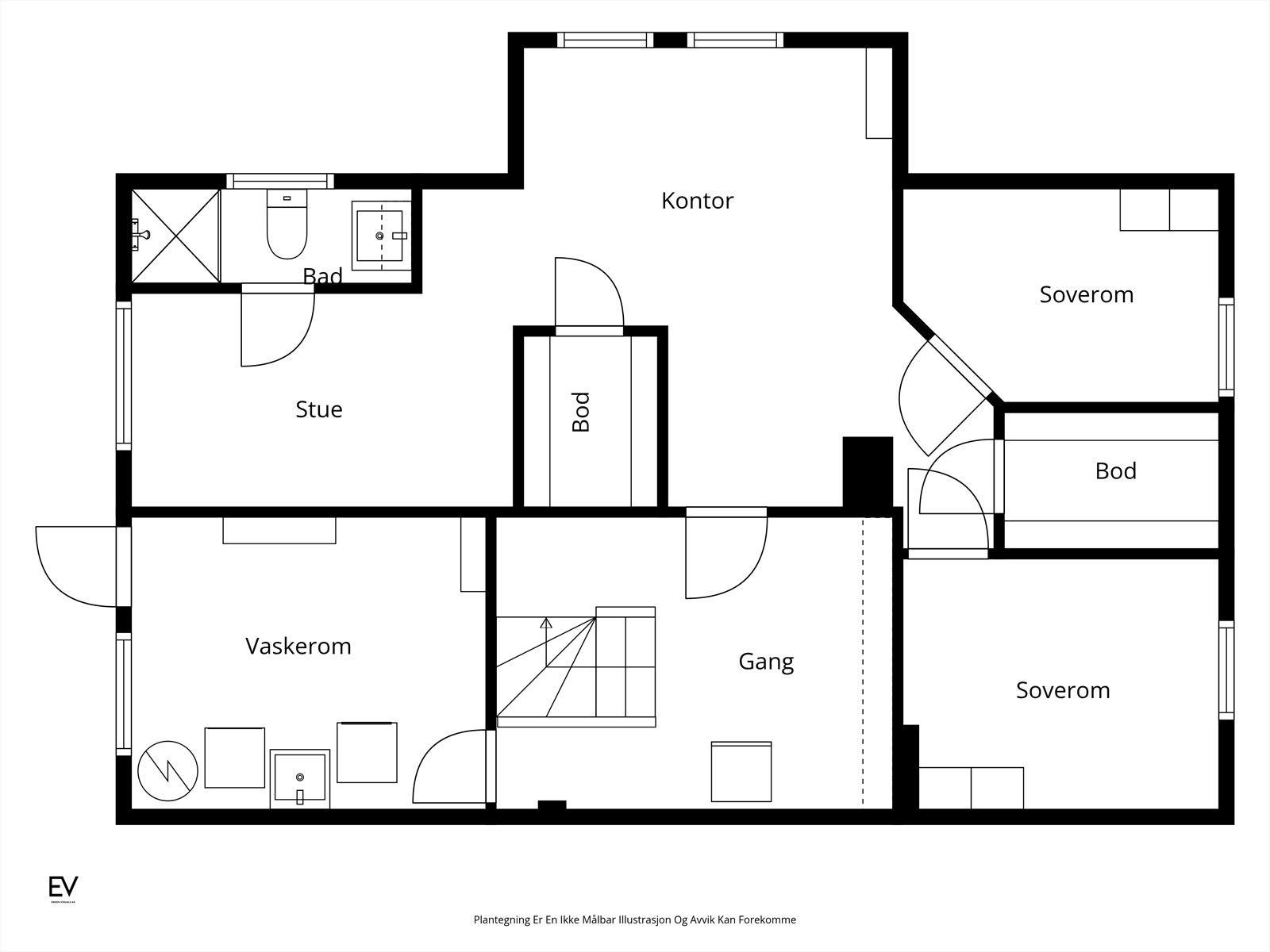 Plantegning underetasjen. Galleribilde