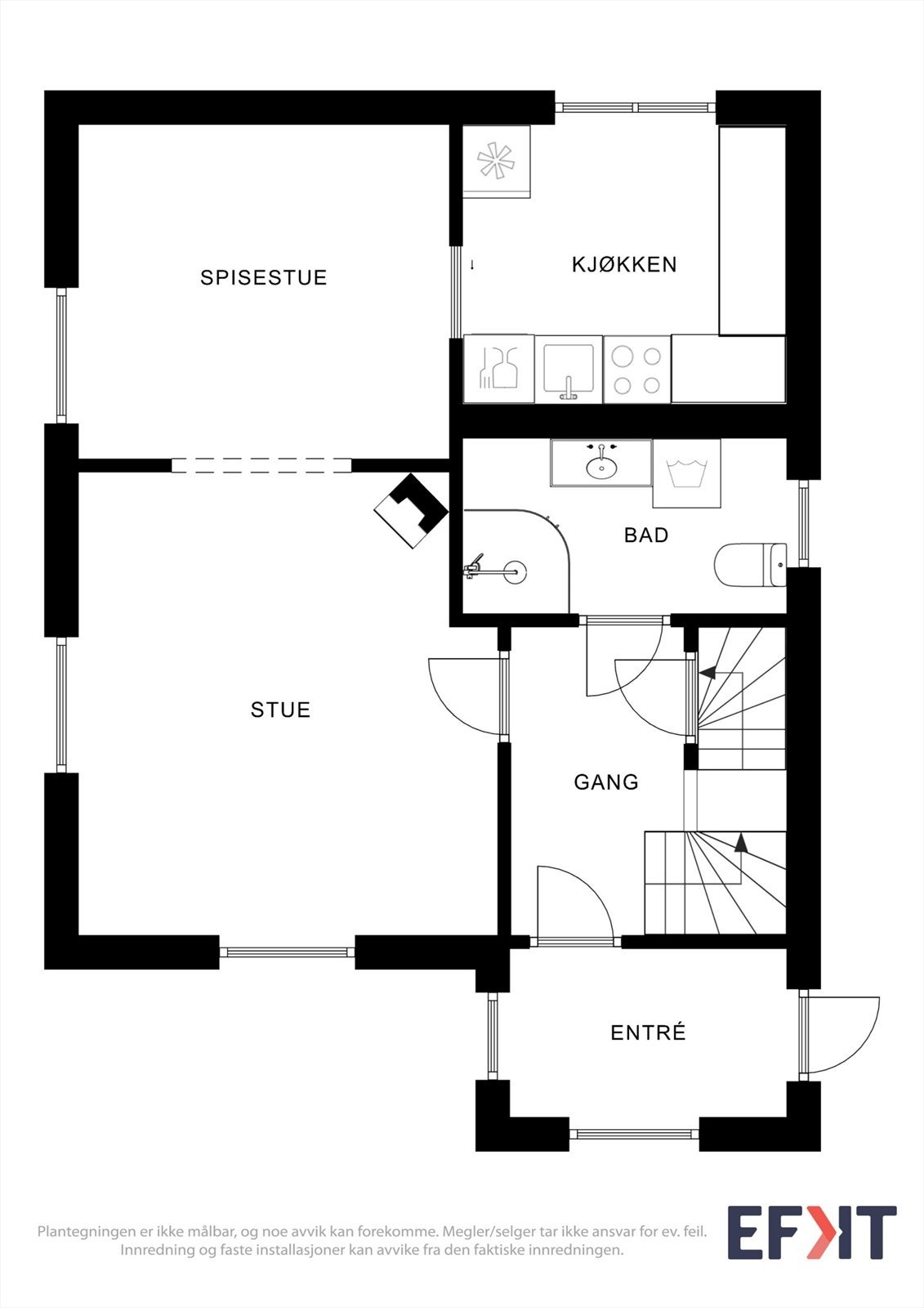 Velkommen inn - plantegning 1. etasje Galleribilde