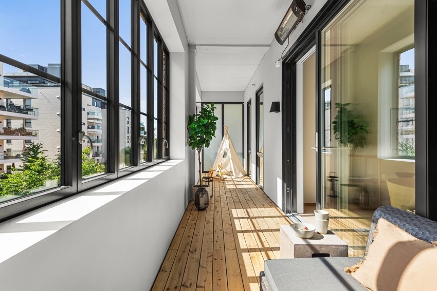 Sommerbilde fra sist leiligheten ble solgt. Galleribilde