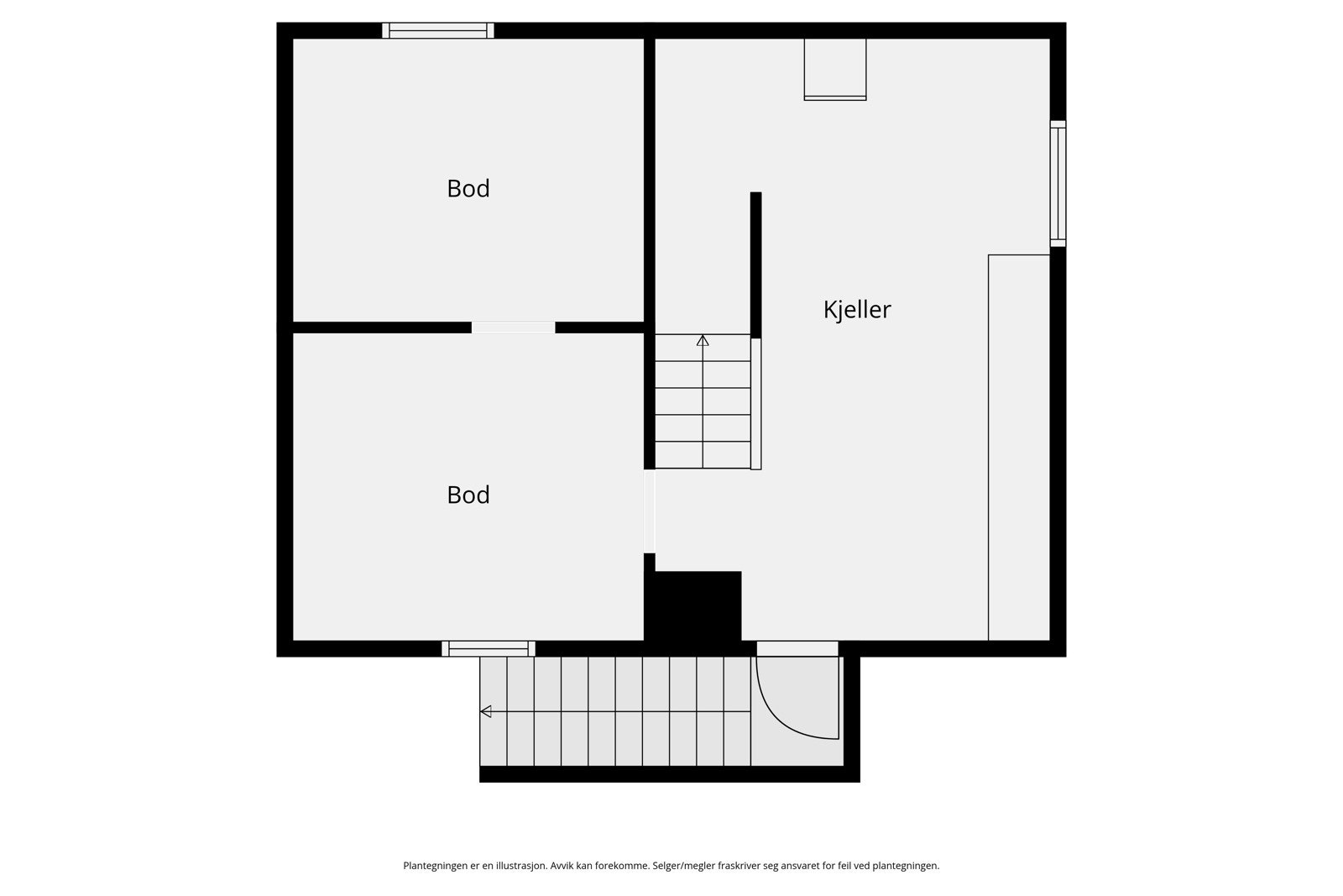 Plantegning kjeller. Galleribilde