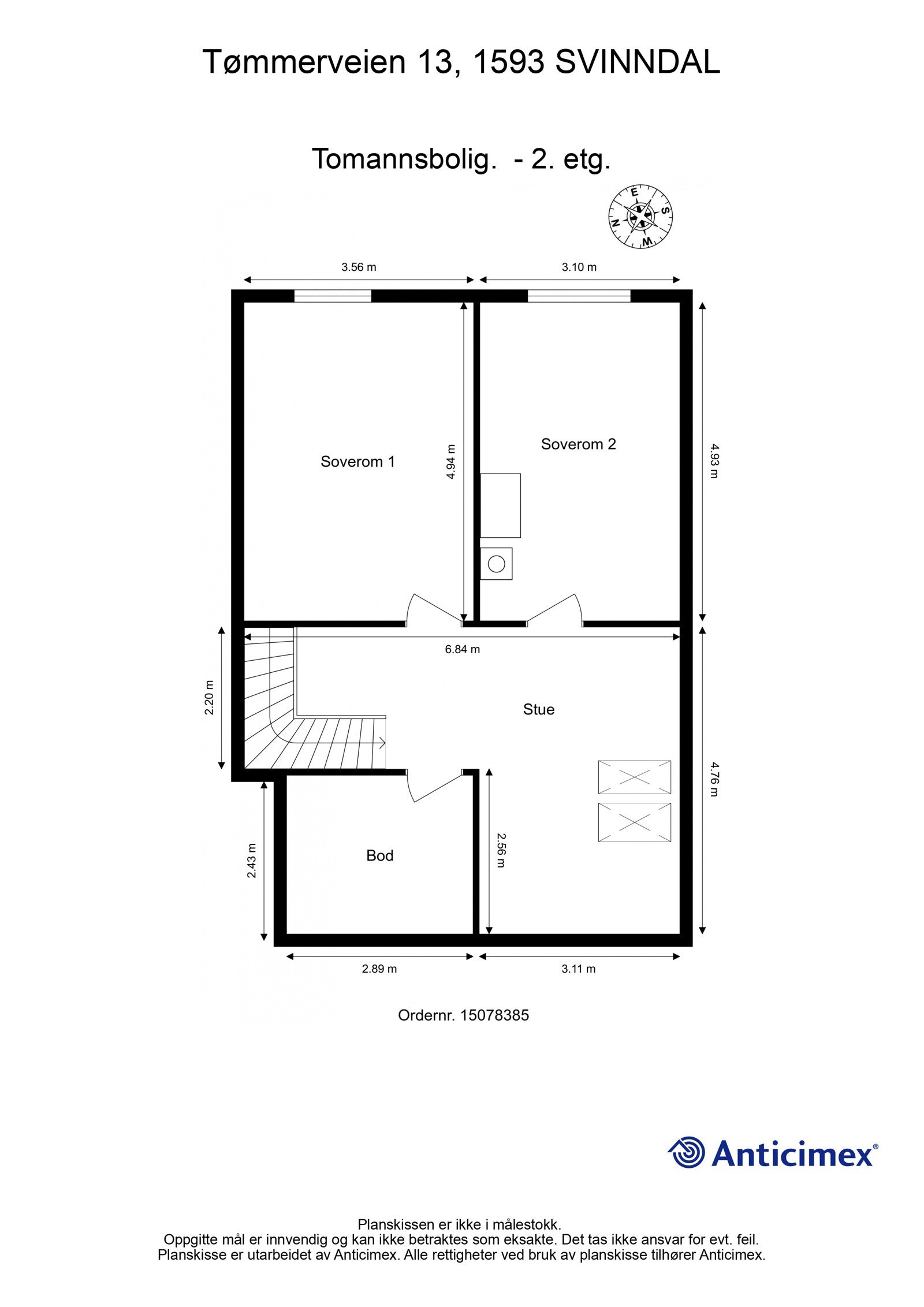 Plantegning - 2.etasje. Galleribilde