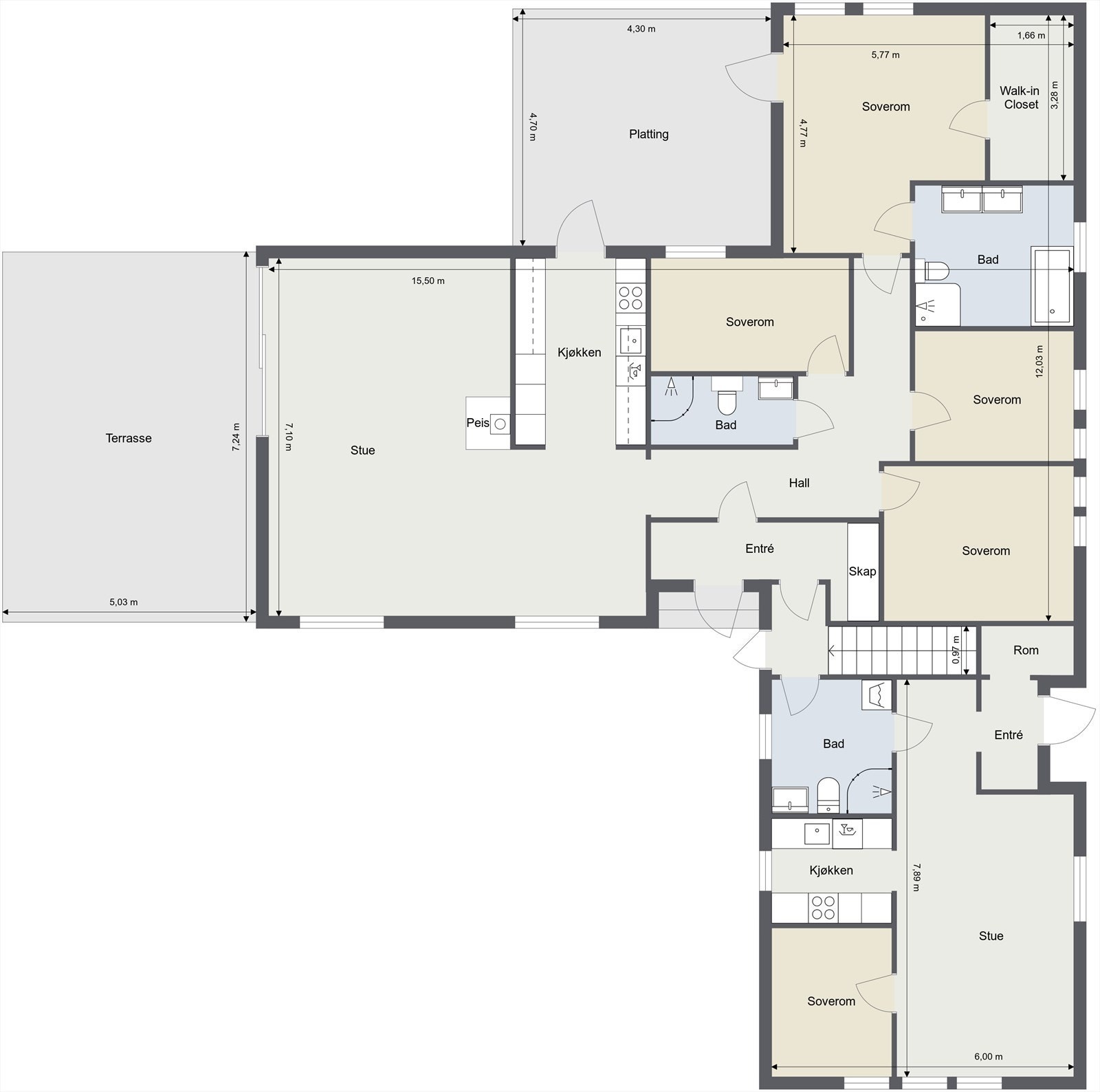 Plantegning 1.etasje. Galleribilde