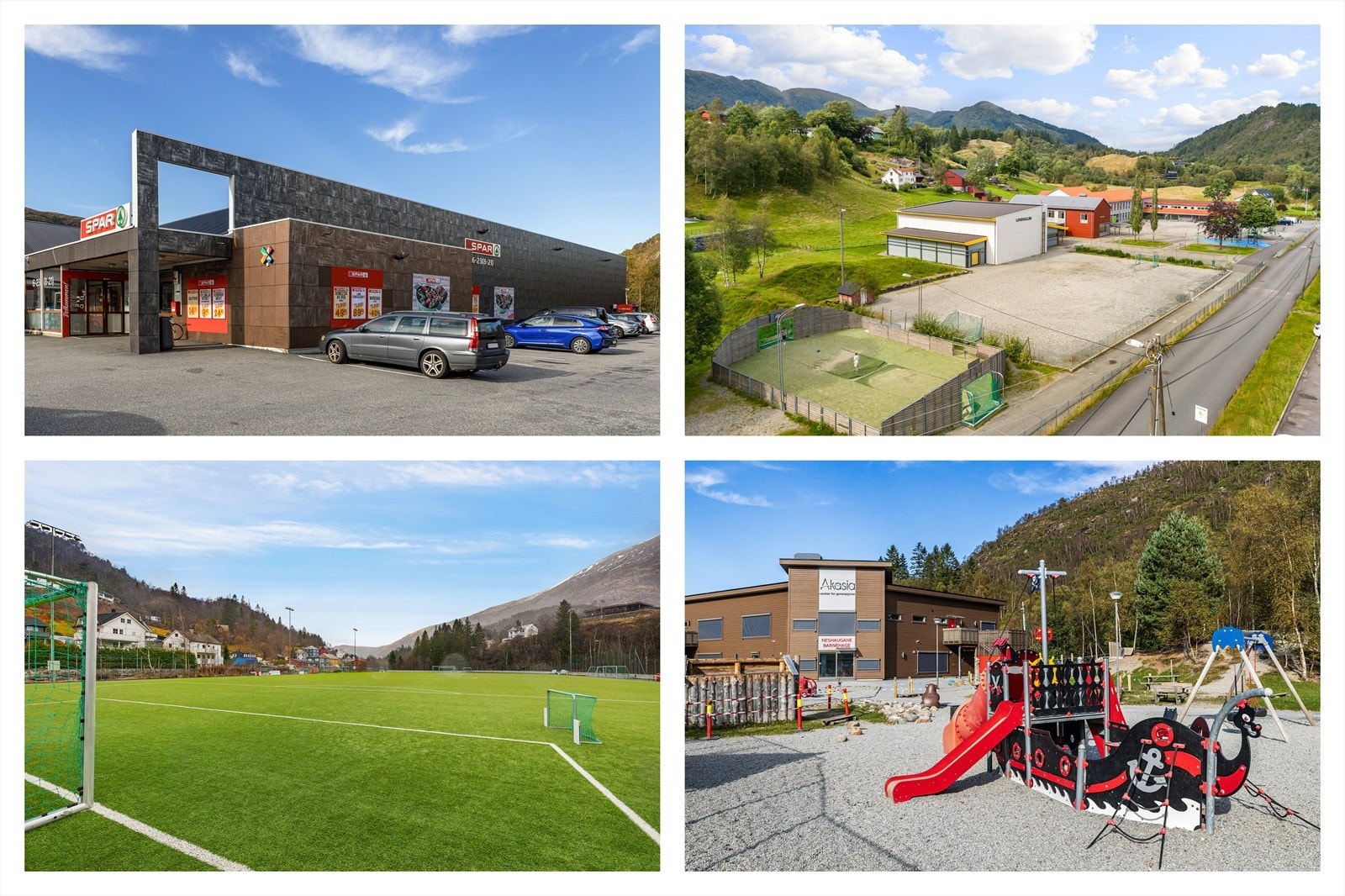 Det er kort vei til Lone skole, barnehager, idrettsanlegg og matvarebutikker Galleribilde