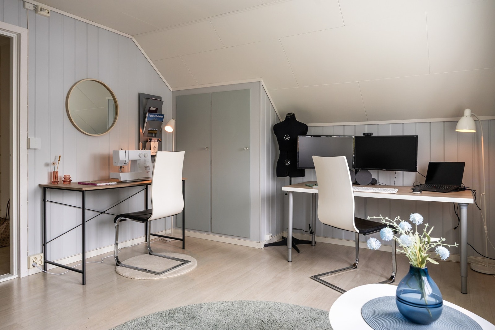 Rommene er perfekt som barnerom, eller hjemmekontor. Galleribilde