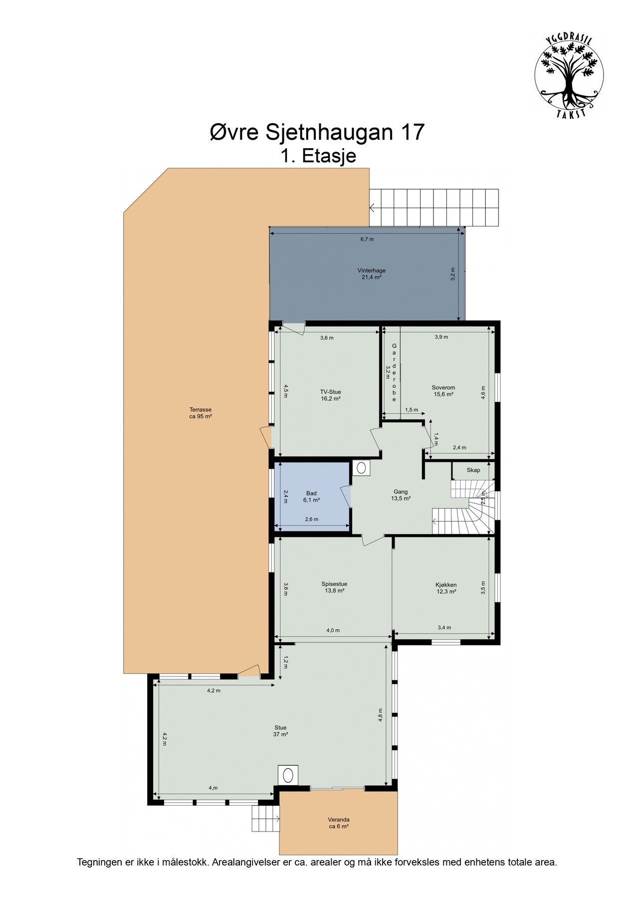 Ta en titt på planskissene for boligen før du går videre. Hovedetasje. Galleribilde