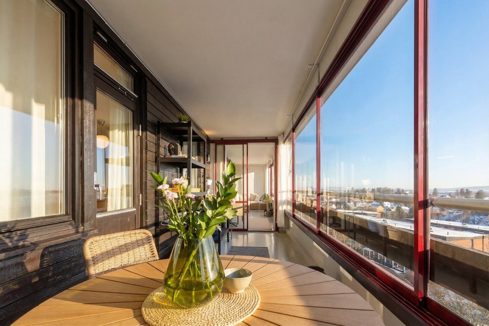 Stor balkong på 23kvm. Galleribilde