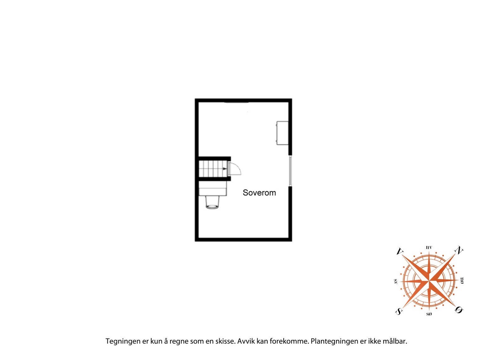 Plantegning 2.etg. (over garasje) Galleribilde