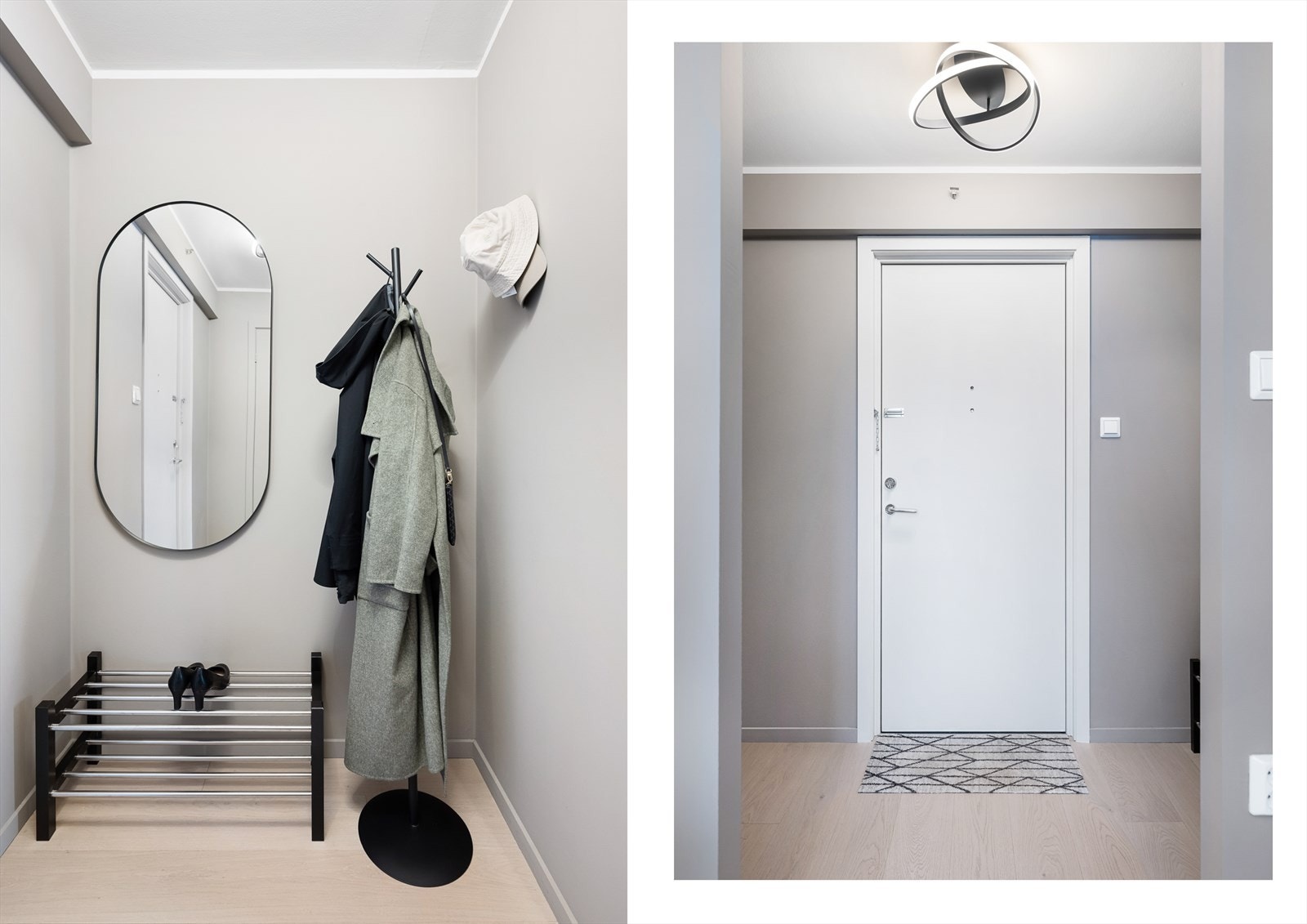 Lys entré som gir en fin overgang inn til hjemmets sosiale rom. Galleribilde