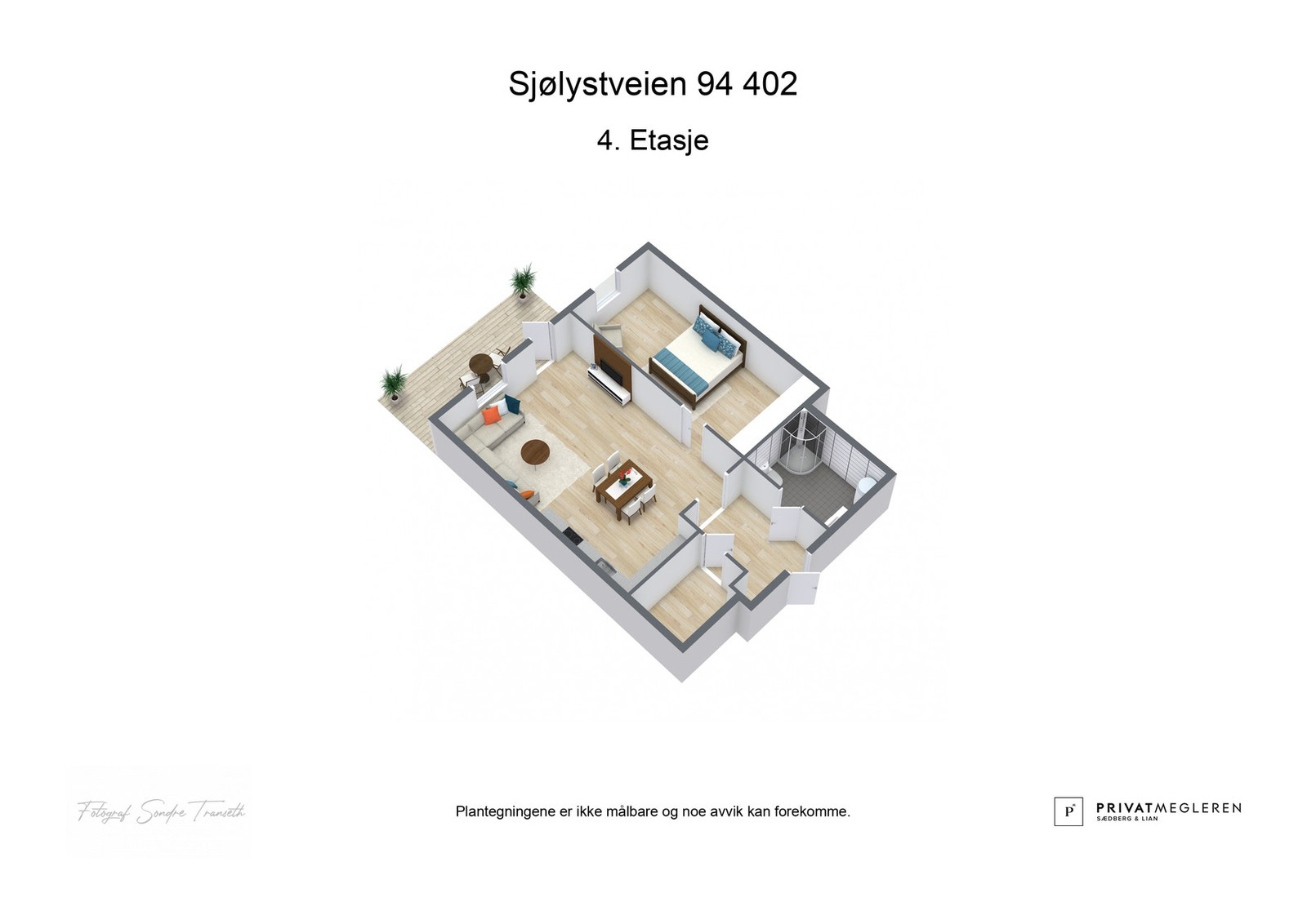 - 3D plantegning (ikke målbart) - Galleribilde