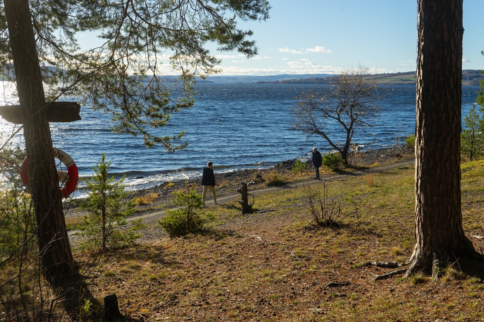 Hamar har lang og fin strandlinje med mange fine badeplasser Galleribilde