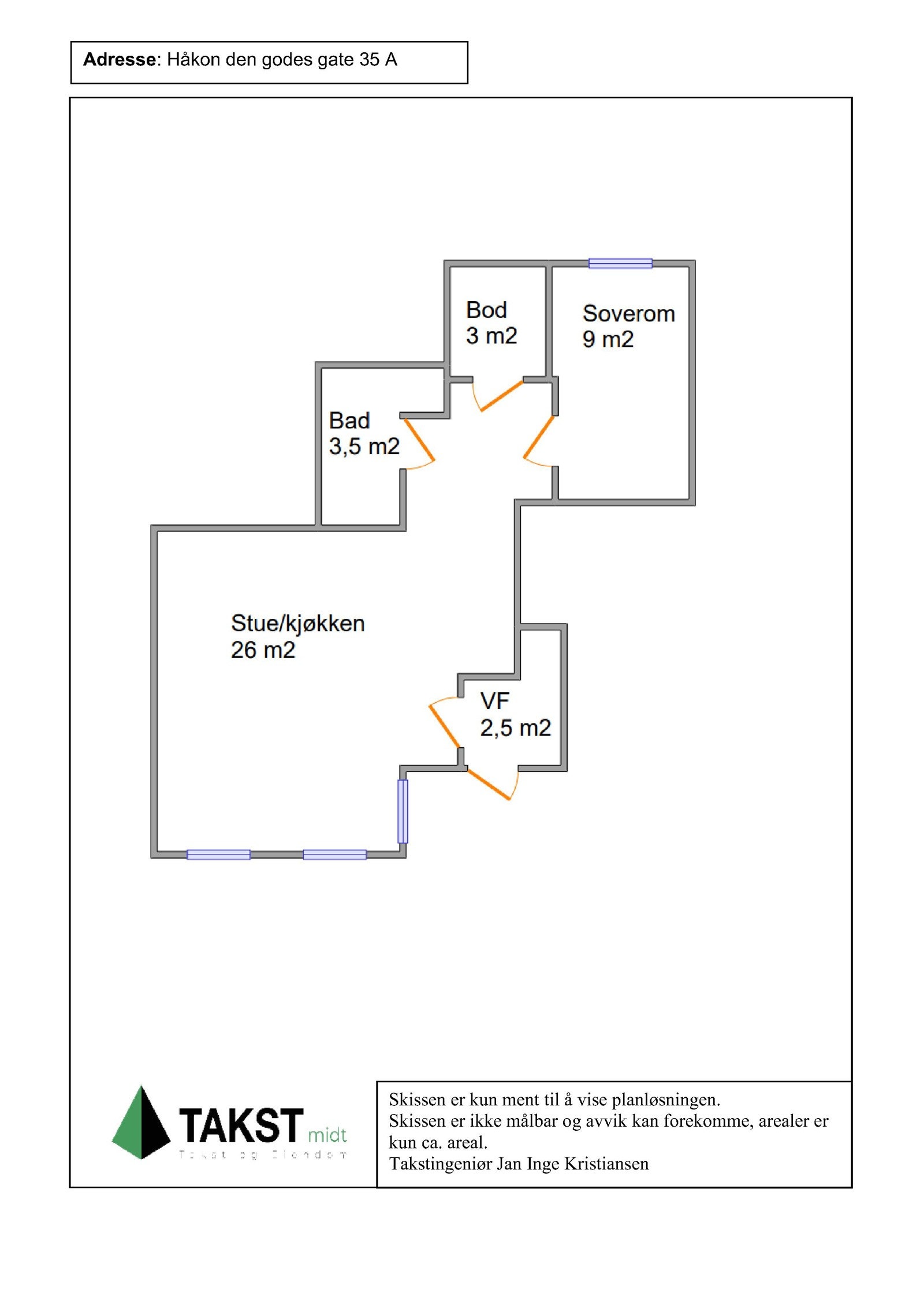 Planskisse Galleribilde