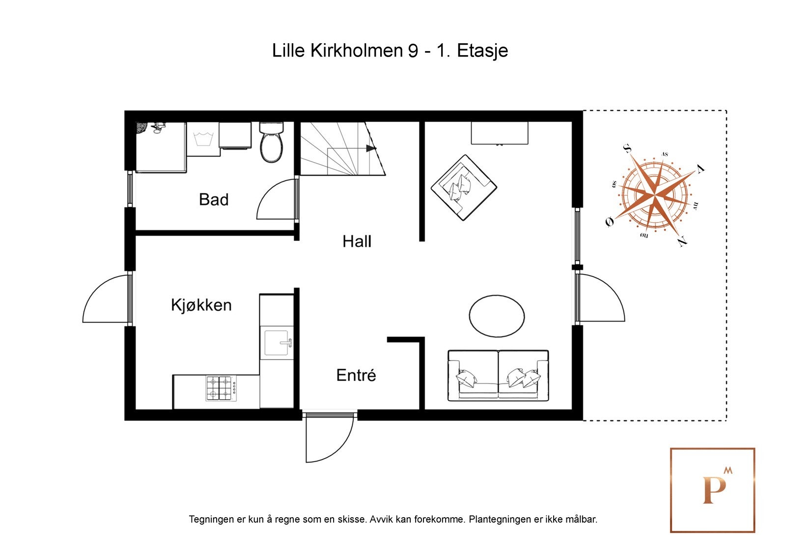 Plantegning 1. etg. Galleribilde