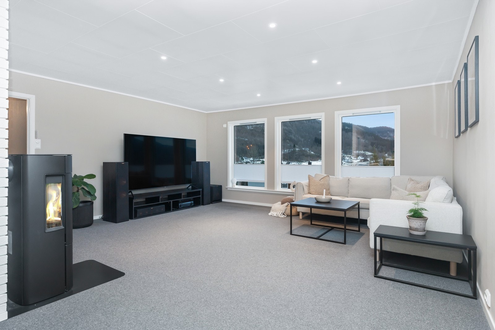 Stor stue med utsikt. Galleribilde