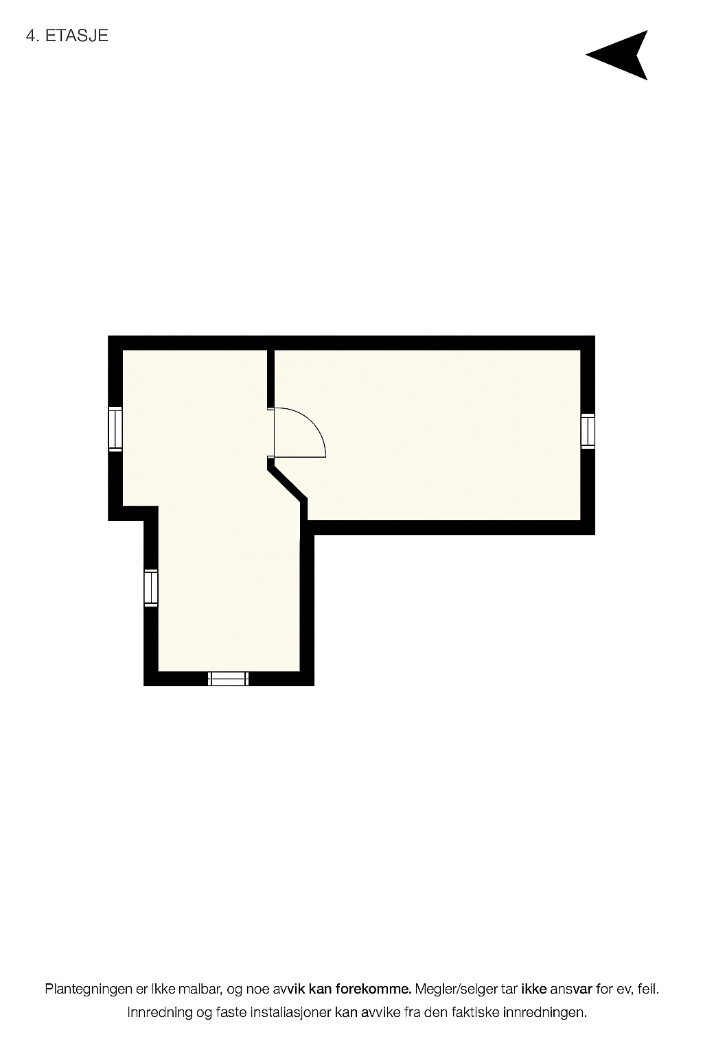 Plantegning loftsetasje. Galleribilde