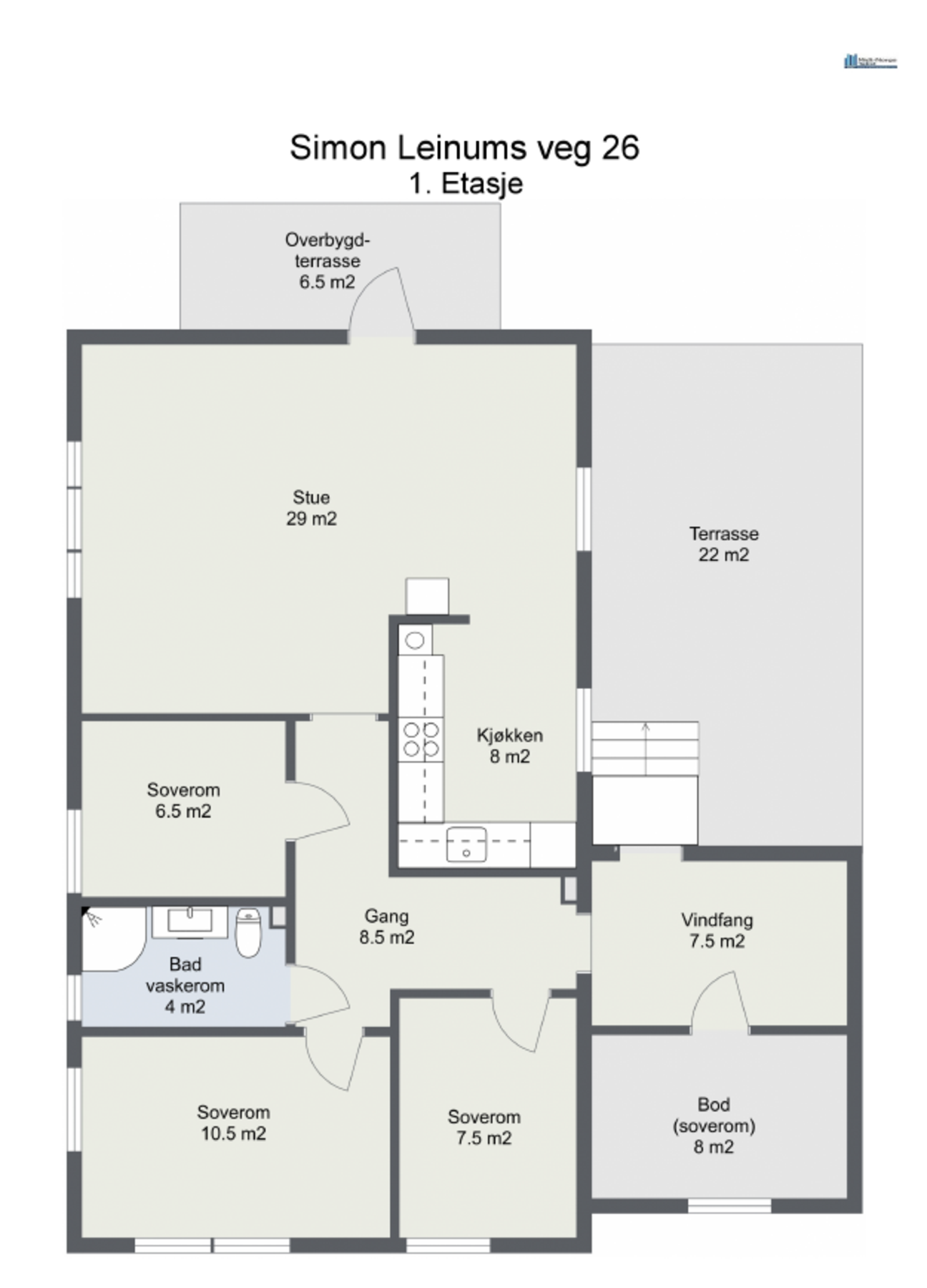 Planskisse 1. etasje (snr. 4). Galleribilde