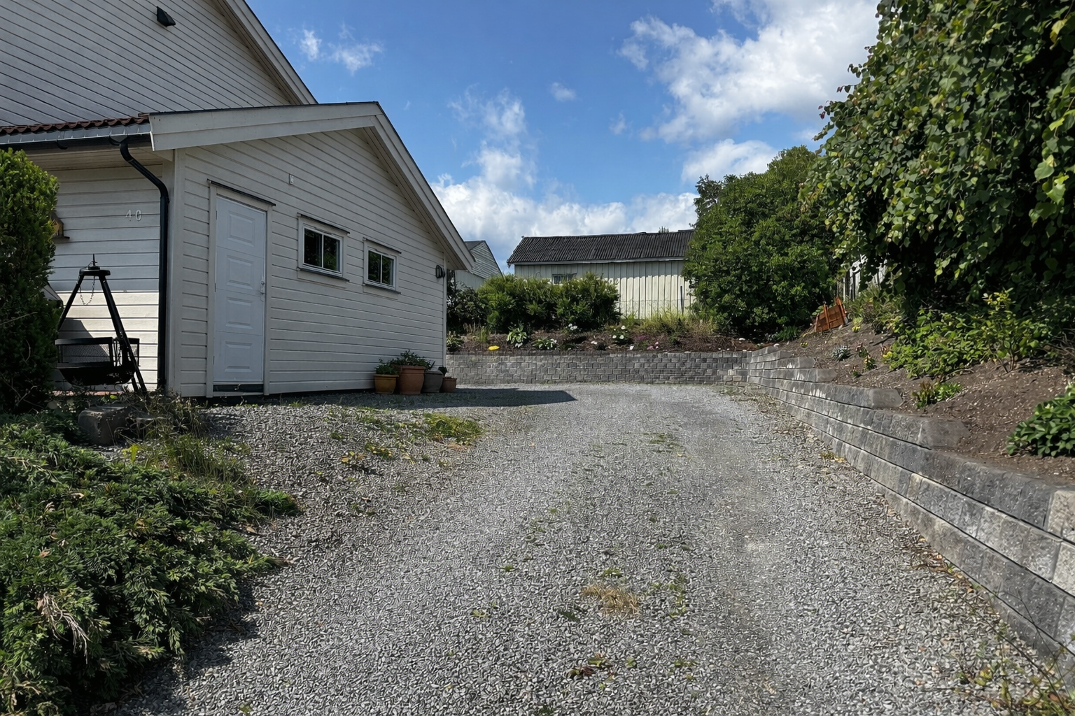 Området langs adkomstveien er beplantet med bringebær, blåbær, jordbær samt at det har vært beplantet med div. grønnsaker. Galleribilde