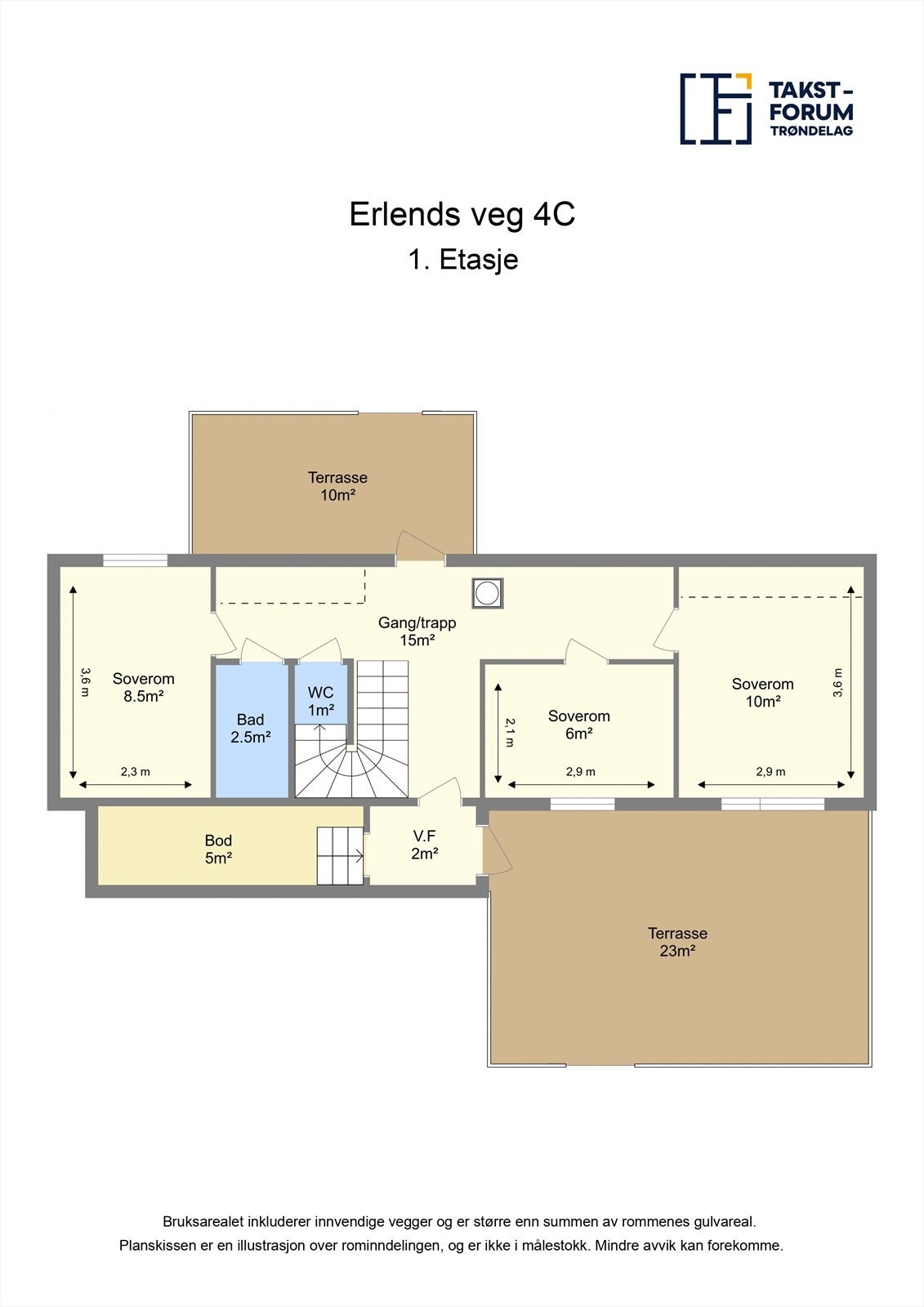 Planskisse - 1. etasje Galleribilde