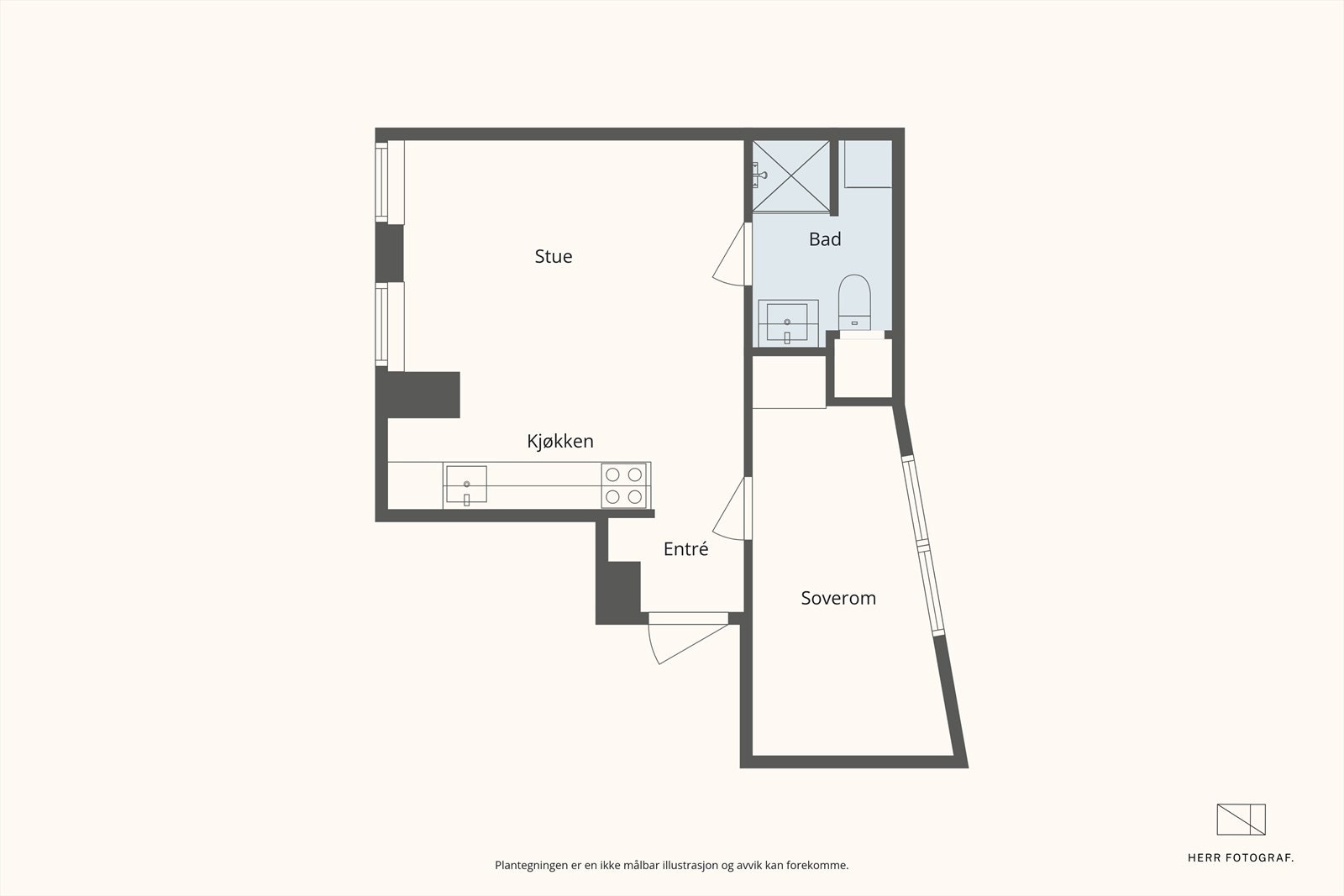 Plantegning av leiligheten Galleribilde