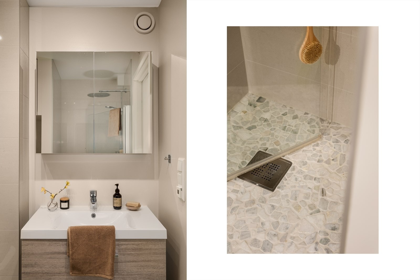 fliser og varmekabler i gulvet. Galleribilde