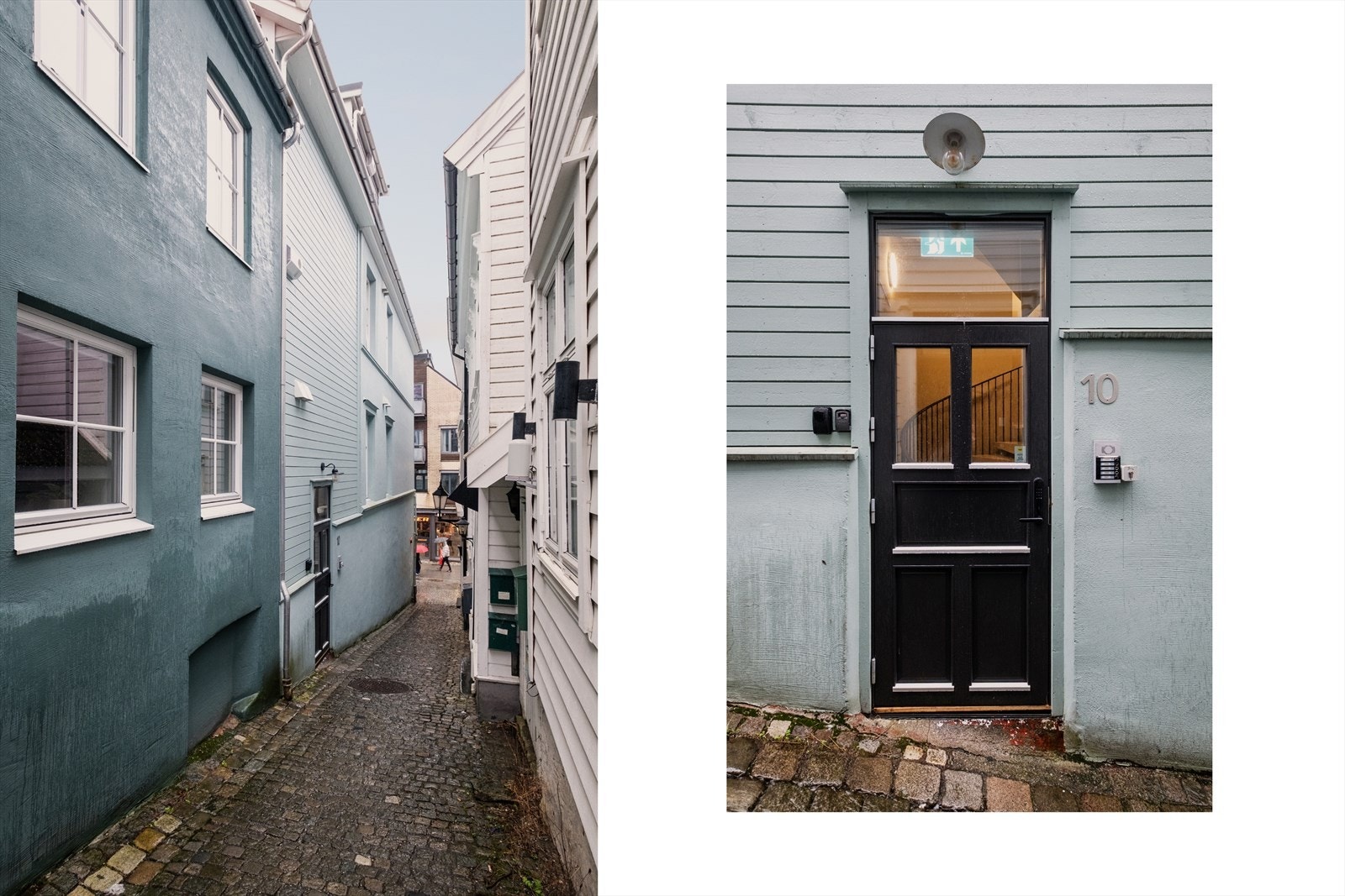 Hennebysmauet strekker seg fra Lille Markeveien og ned til gågaten i Strandgaten. Galleribilde