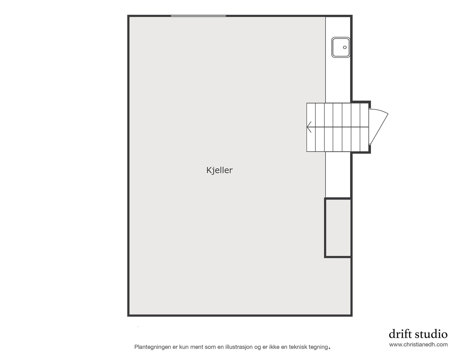 Plantegning kjeller Galleribilde