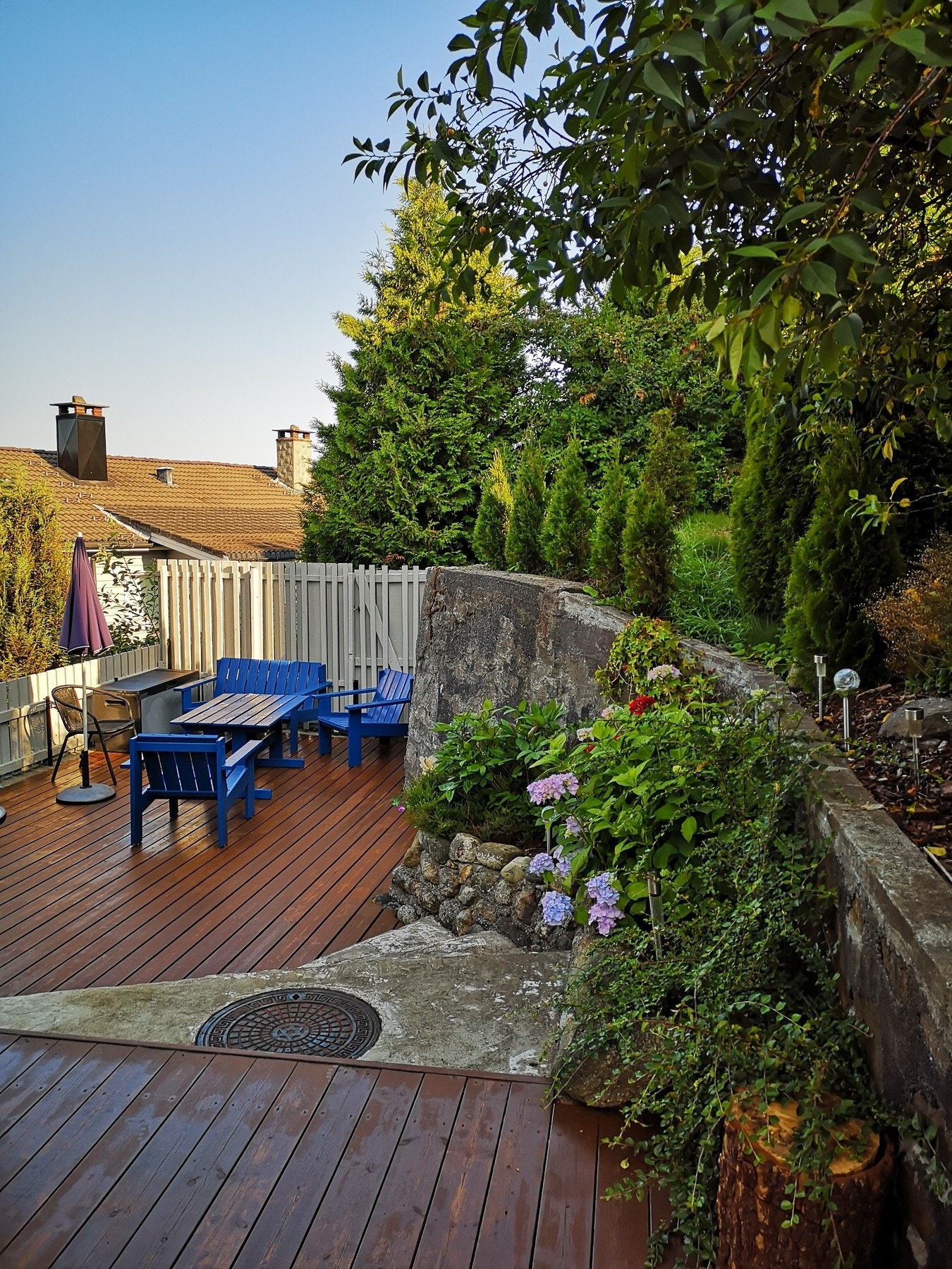 Nederste terrassen måler 20 kvm. Galleribilde