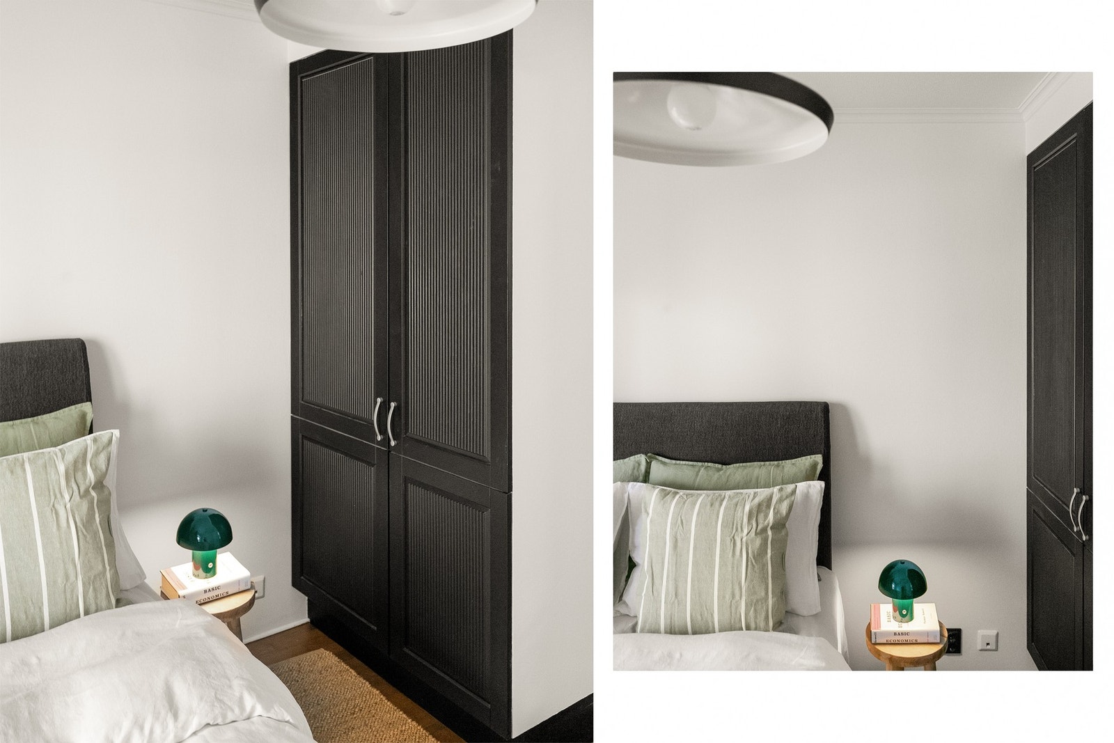 Rommet er innredet med et plassbygget garderobeskap. Galleribilde