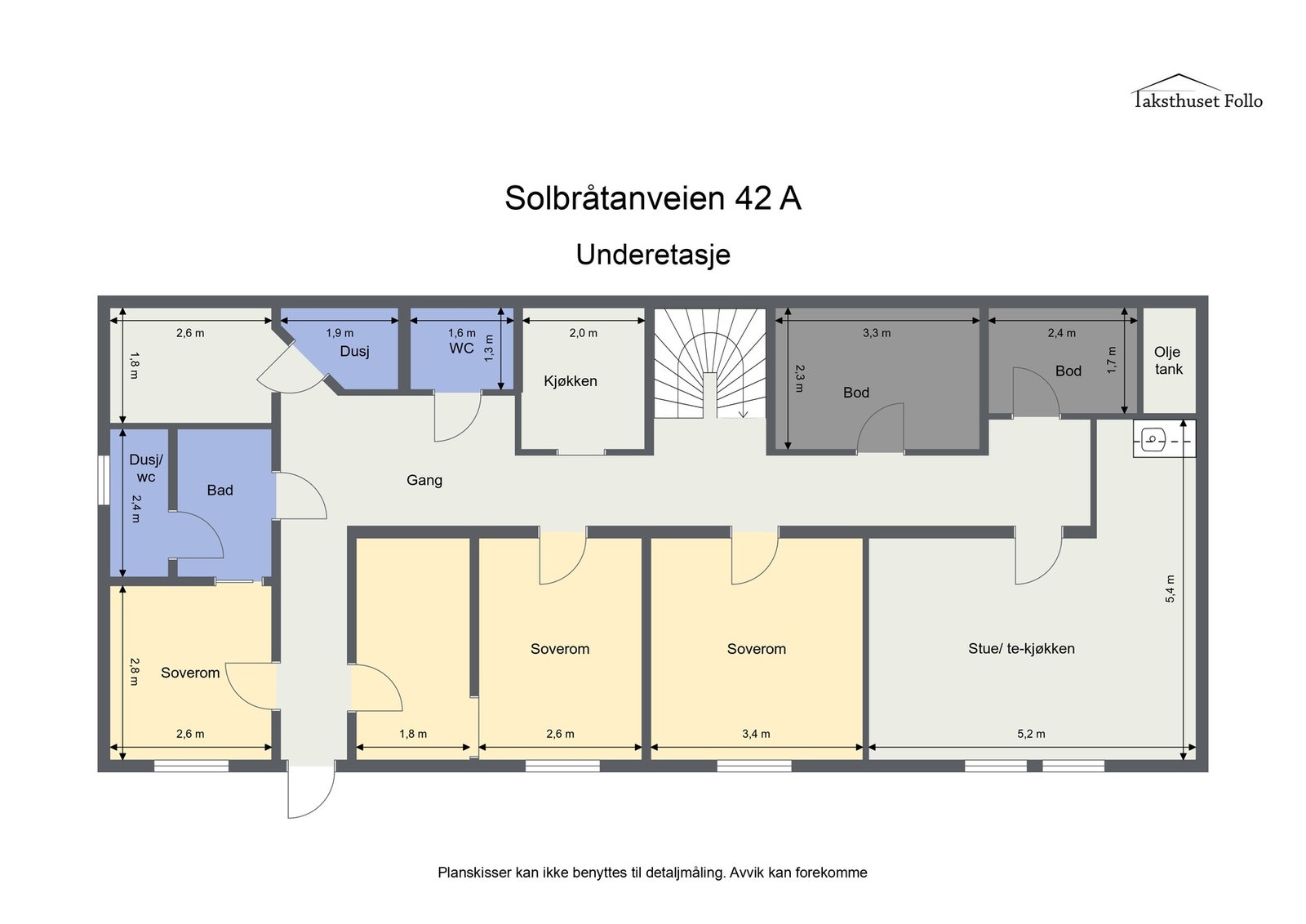 Plantegning underetasje. Galleribilde