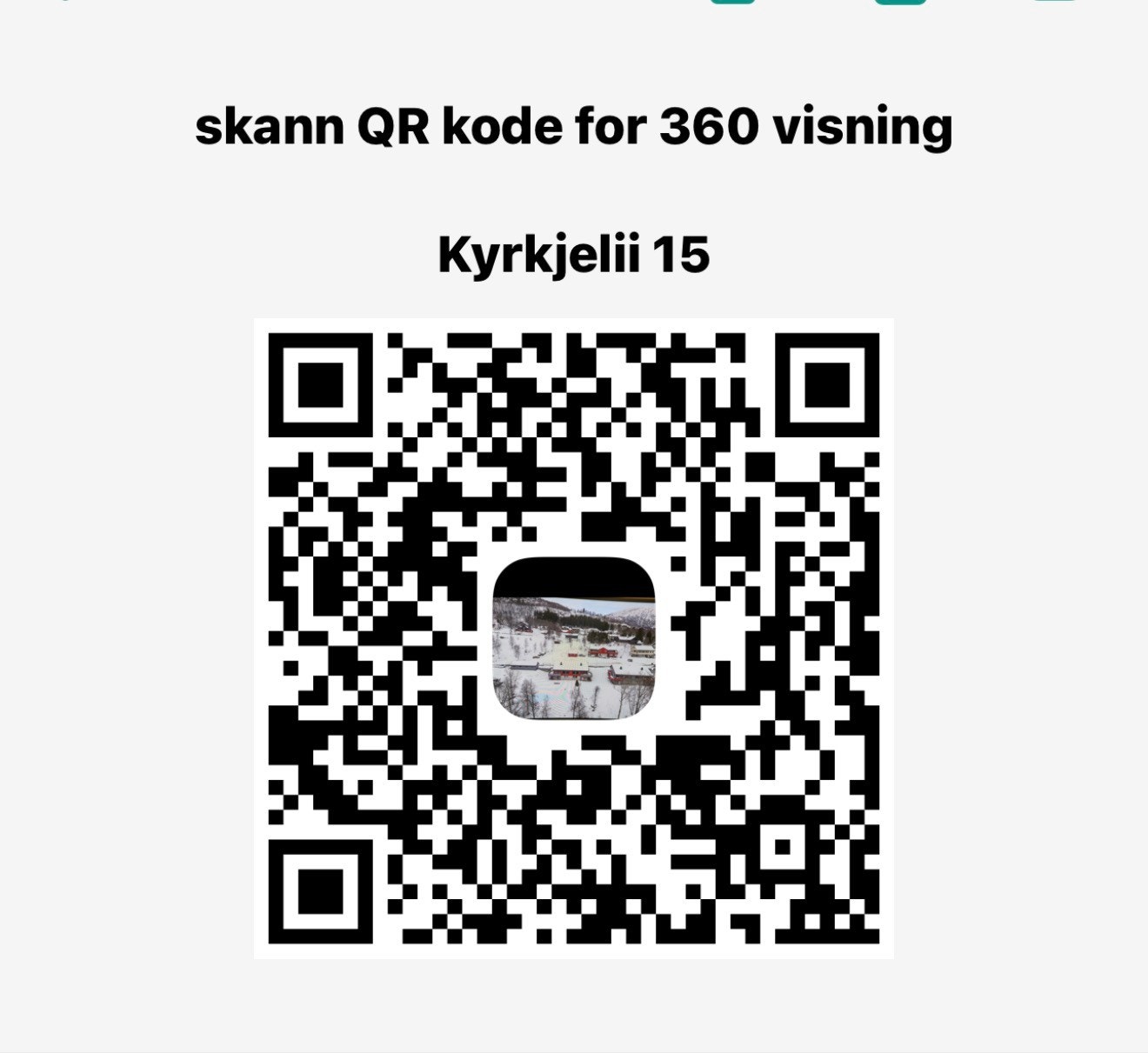 Skann QR kode for 360 visning av boligen Galleribilde