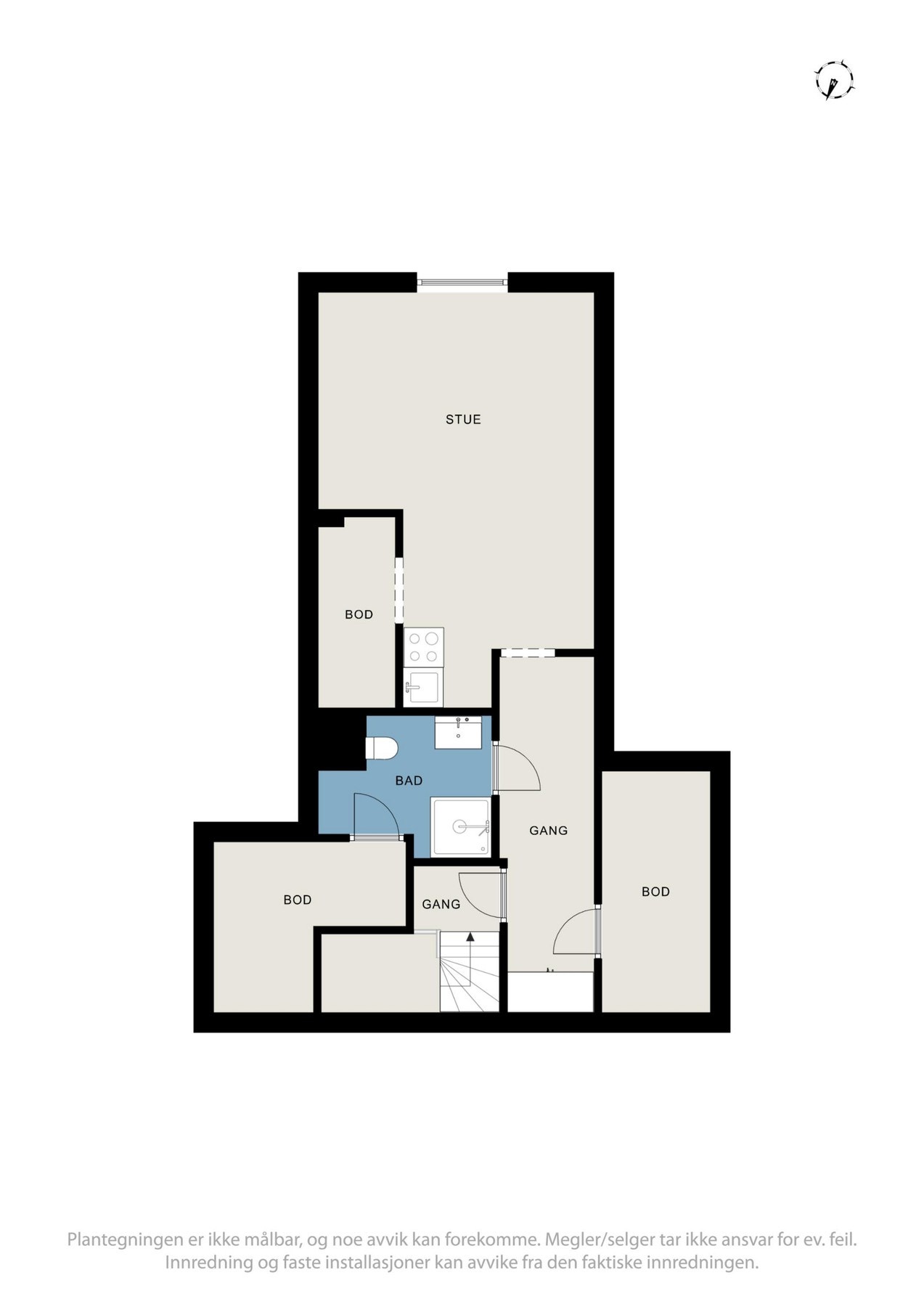 Plantegning loftsetasje Galleribilde