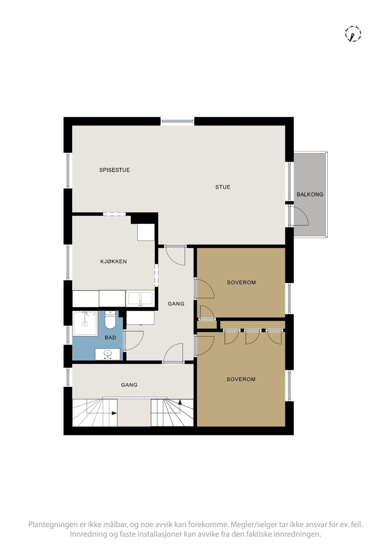 Plantegning leilighet i 2. etasje Galleribilde