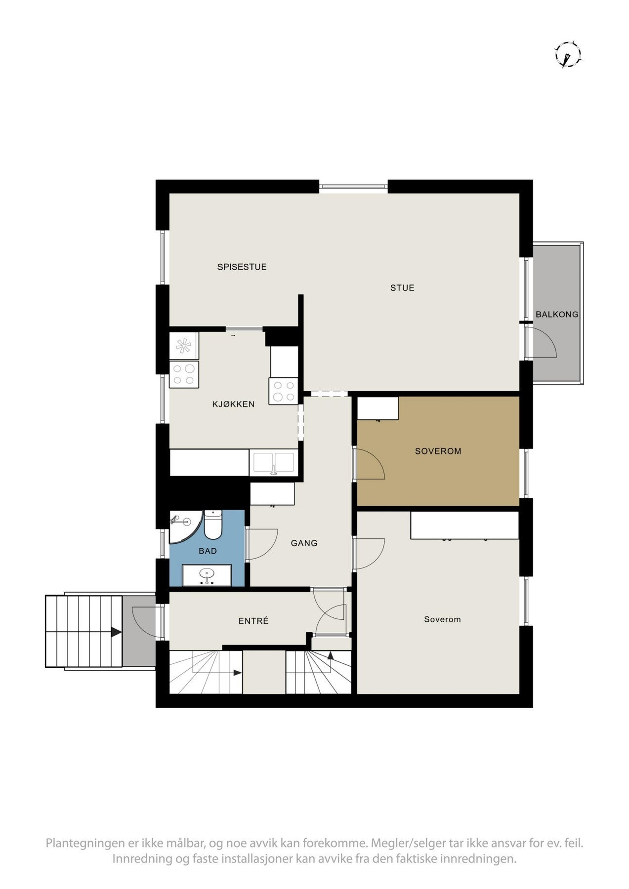 Plantegning leilighet i 1. etasje Galleribilde