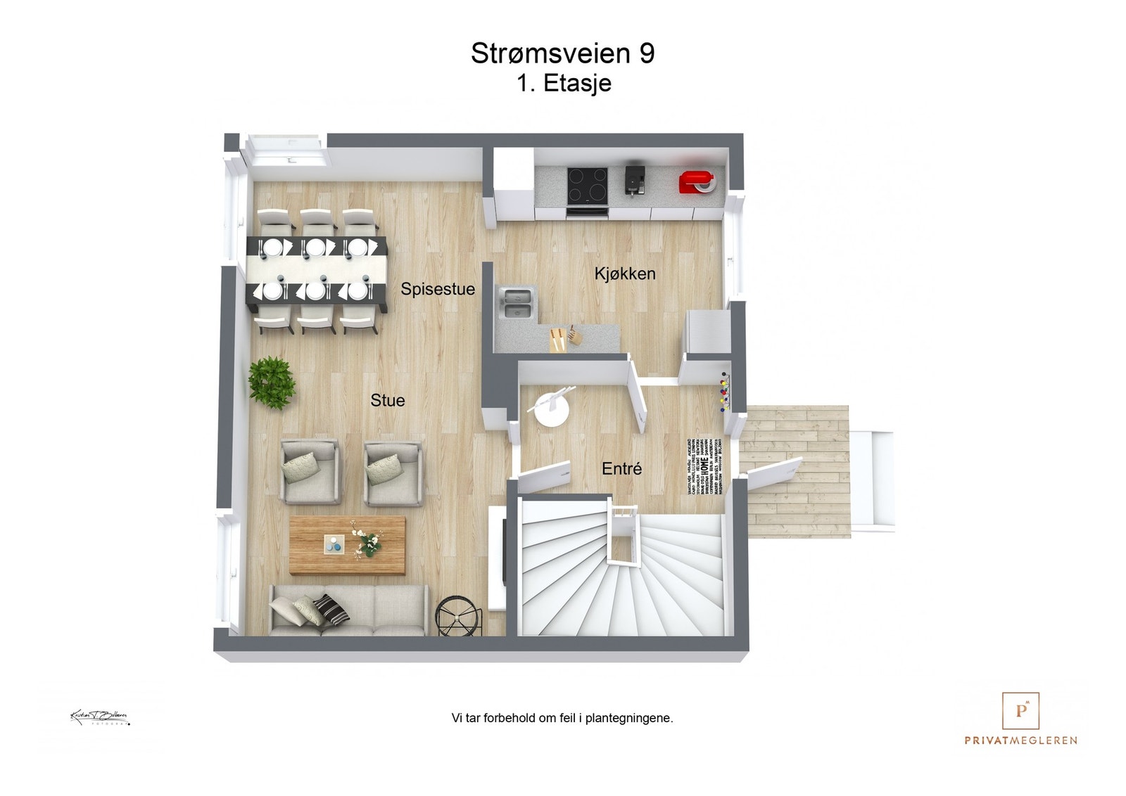 Plantegning 1. etasje Galleribilde