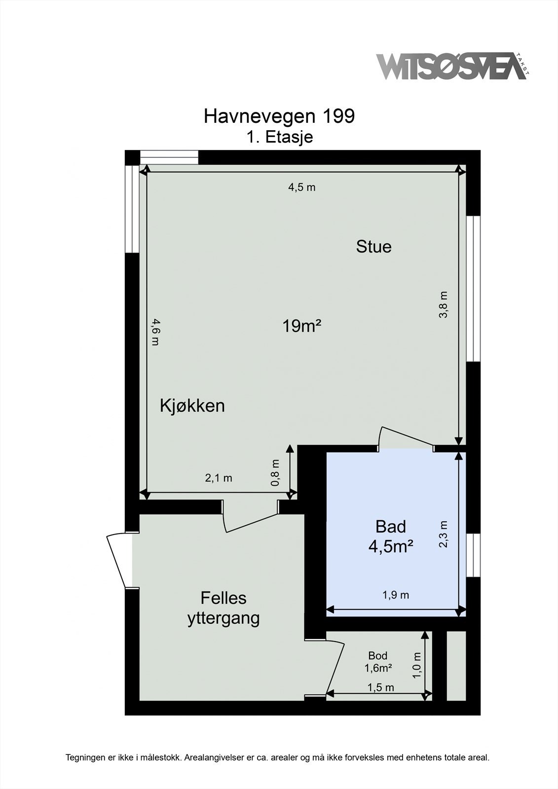 Plantegning 1. etasje Galleribilde