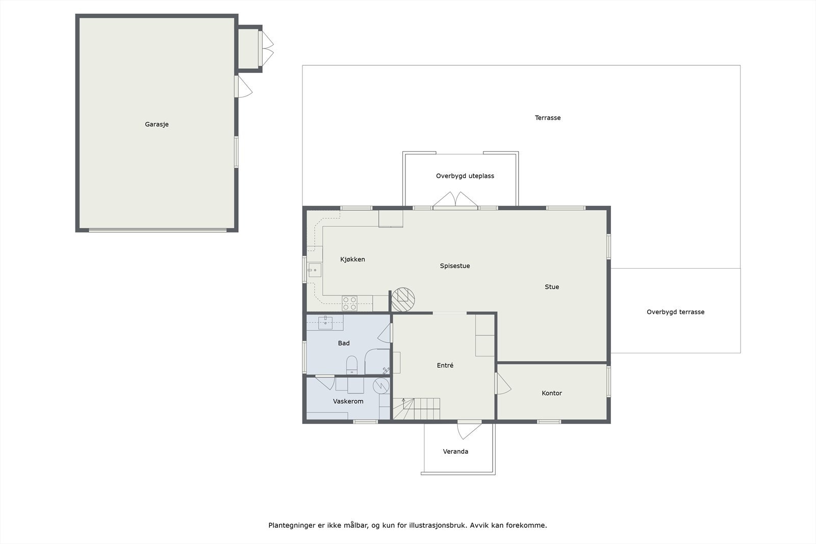 Plantegning 1. etasje. Galleribilde
