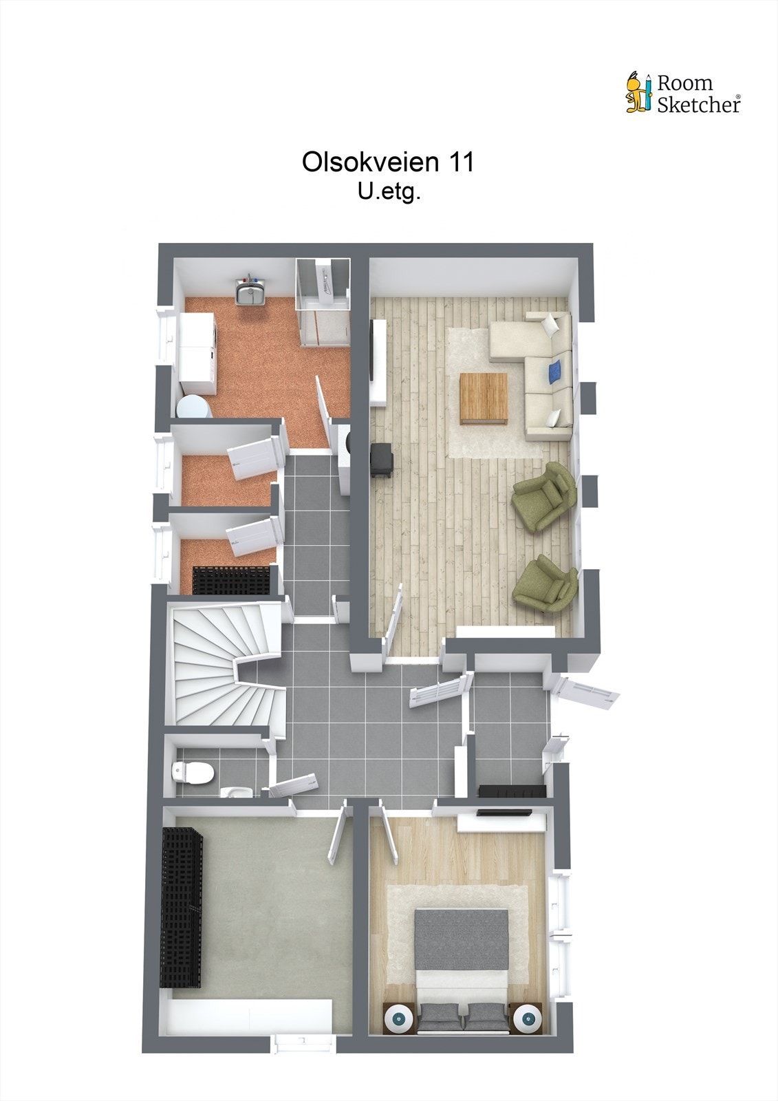 Plantegning underetasje Galleribilde