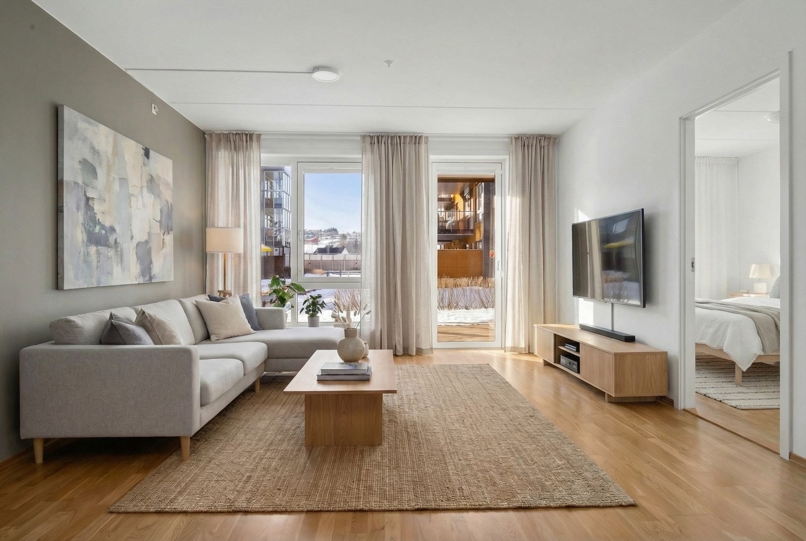 Velkommen til Melhustunet 30 - En flott, innholdsrik leilighet på Melhustunet!
Foto: Interiørfoto v/Haukdal.
All møblering på bildene er digitalmøblering. Galleribilde