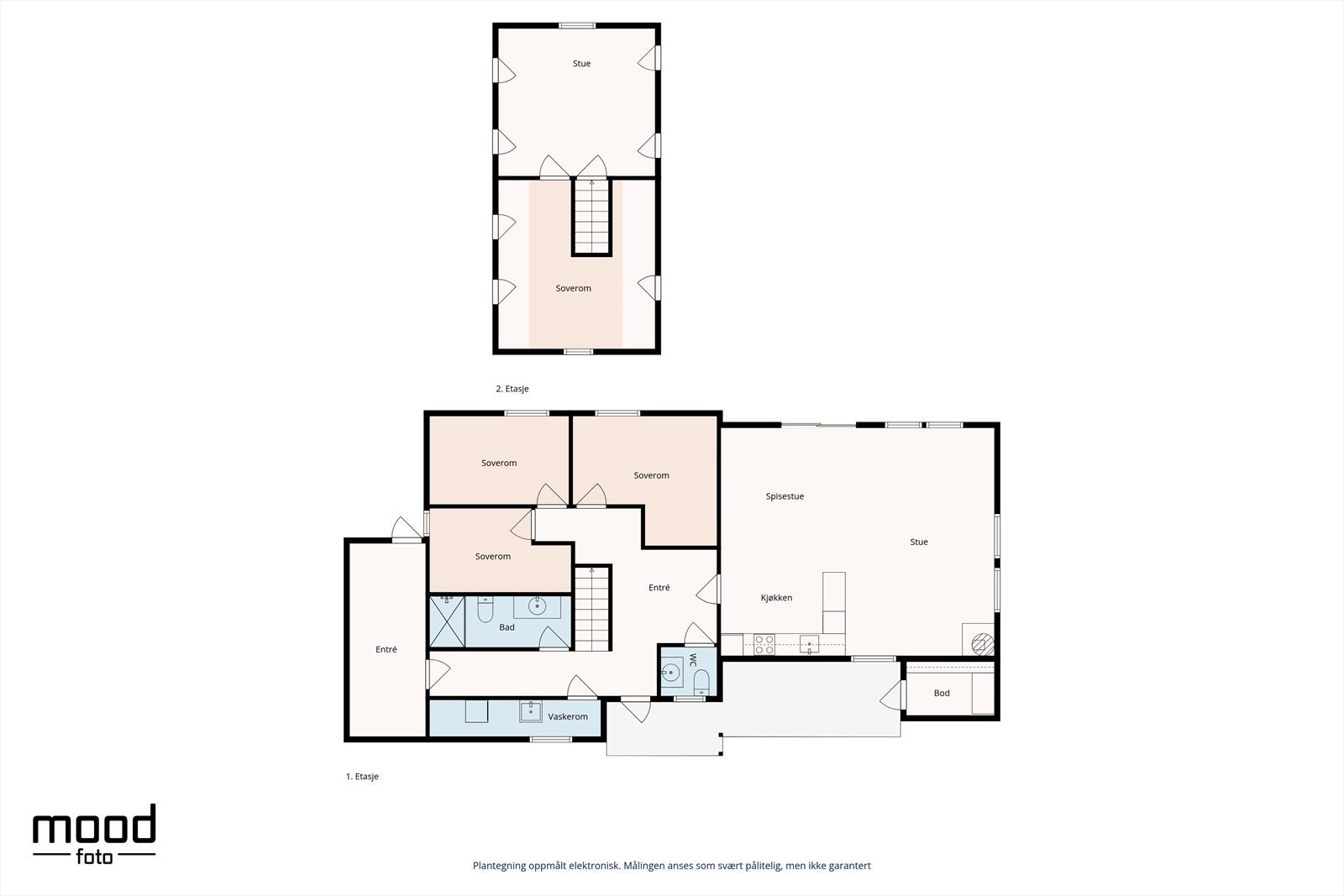 Plantegninger av begge plan. Galleribilde