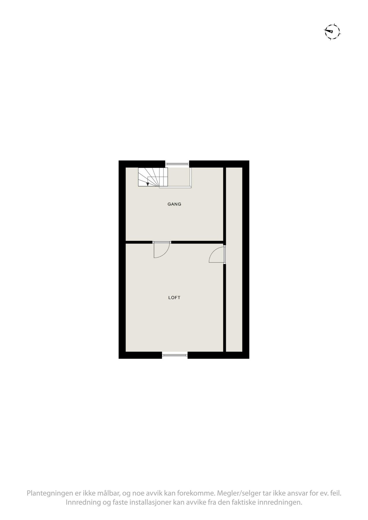 Plantegning loft garasje Galleribilde