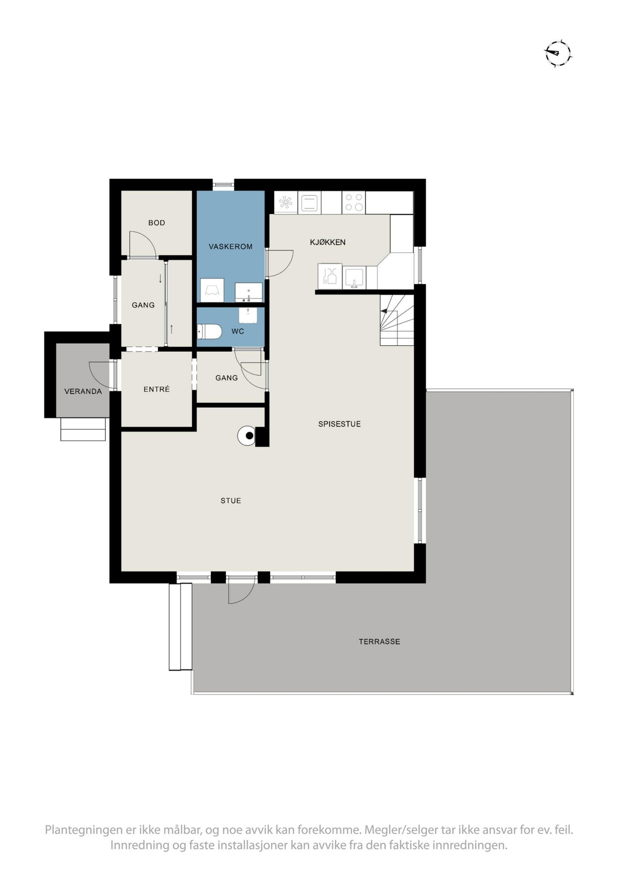 Plantegning 1. etasje Galleribilde